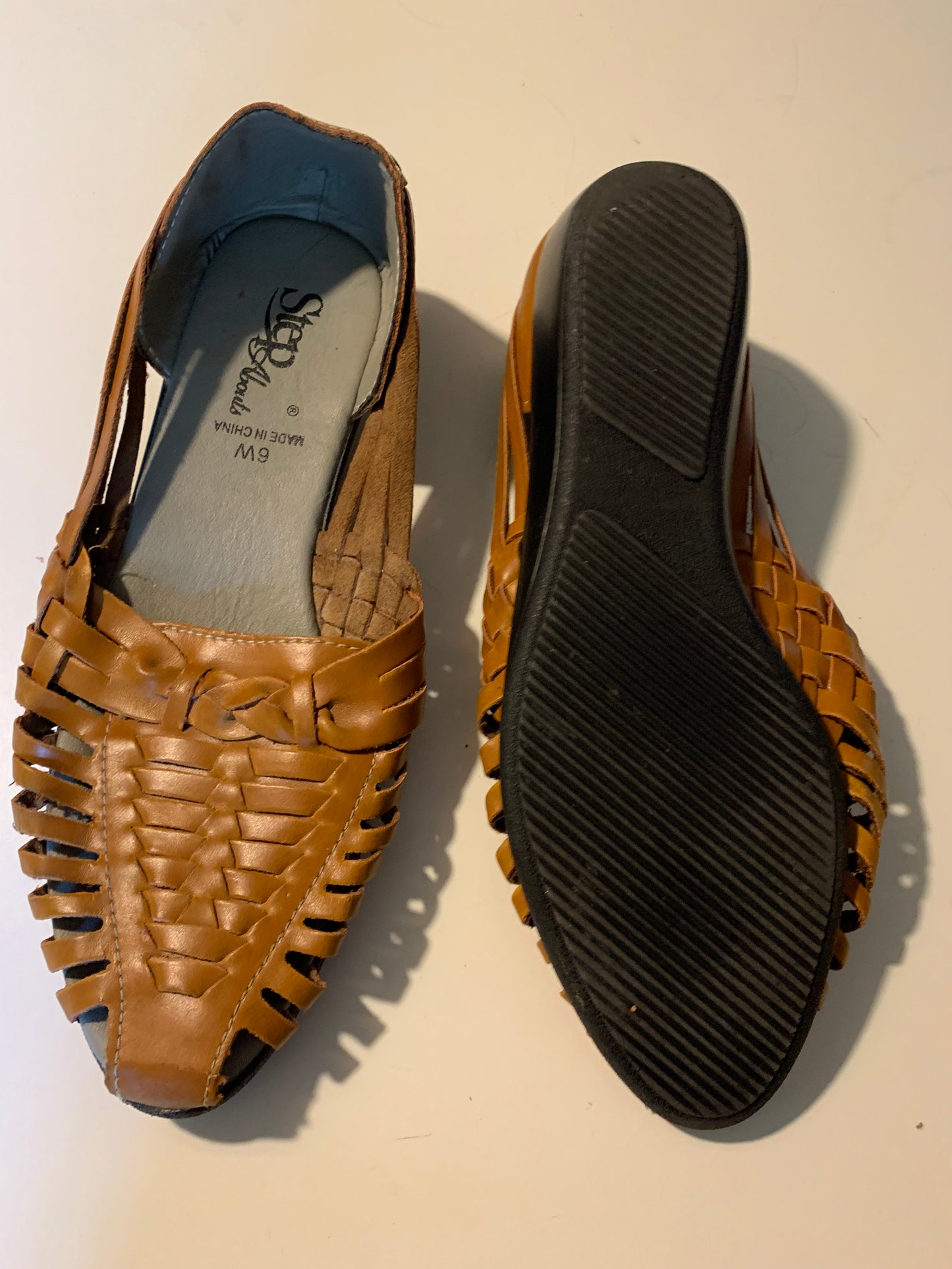 Brown Leather Classic Huaraches circa 1980s sz 6W