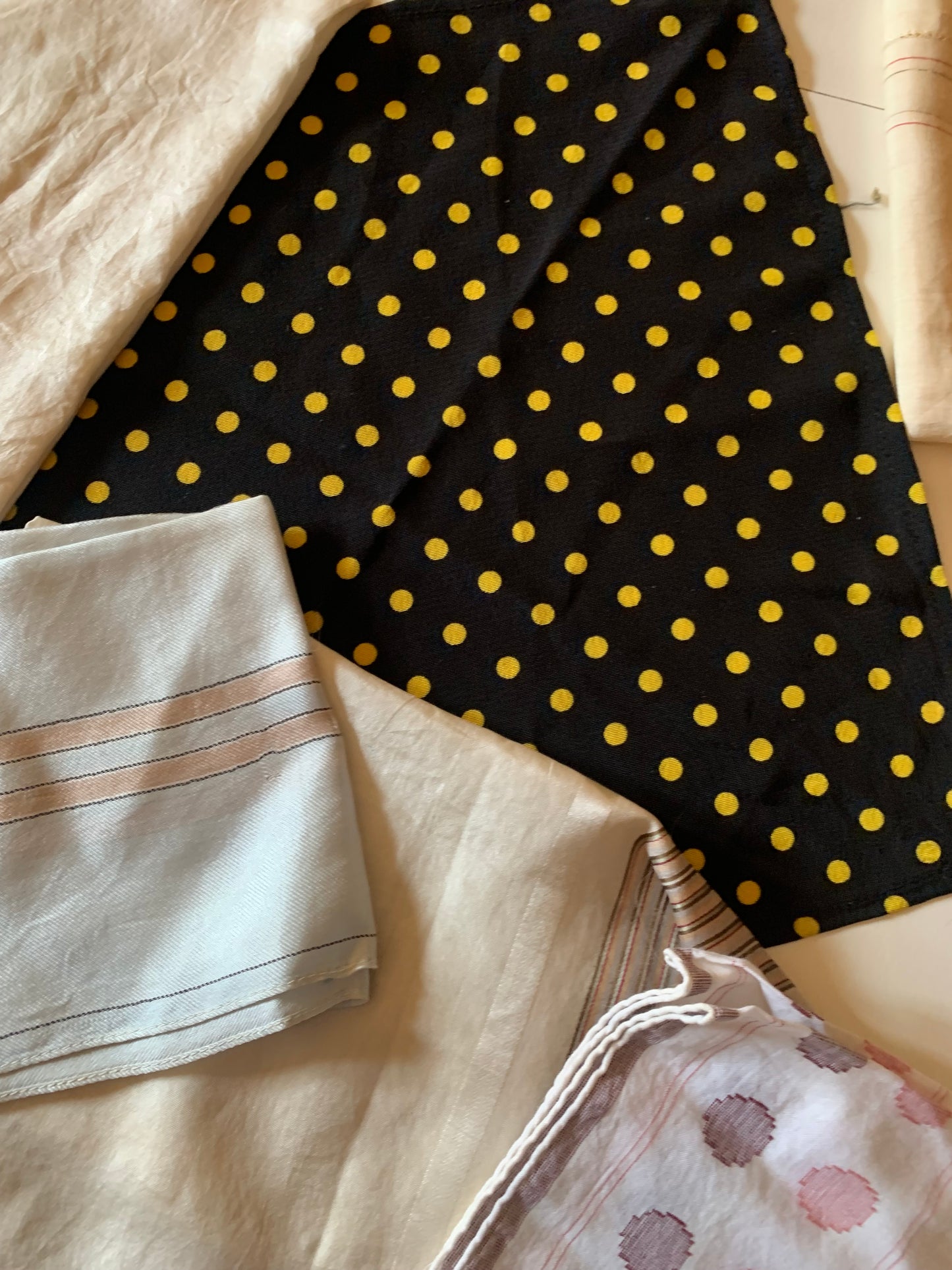 Lot 8 Men's Handkerchiefs Pocket Squares circa 1950s