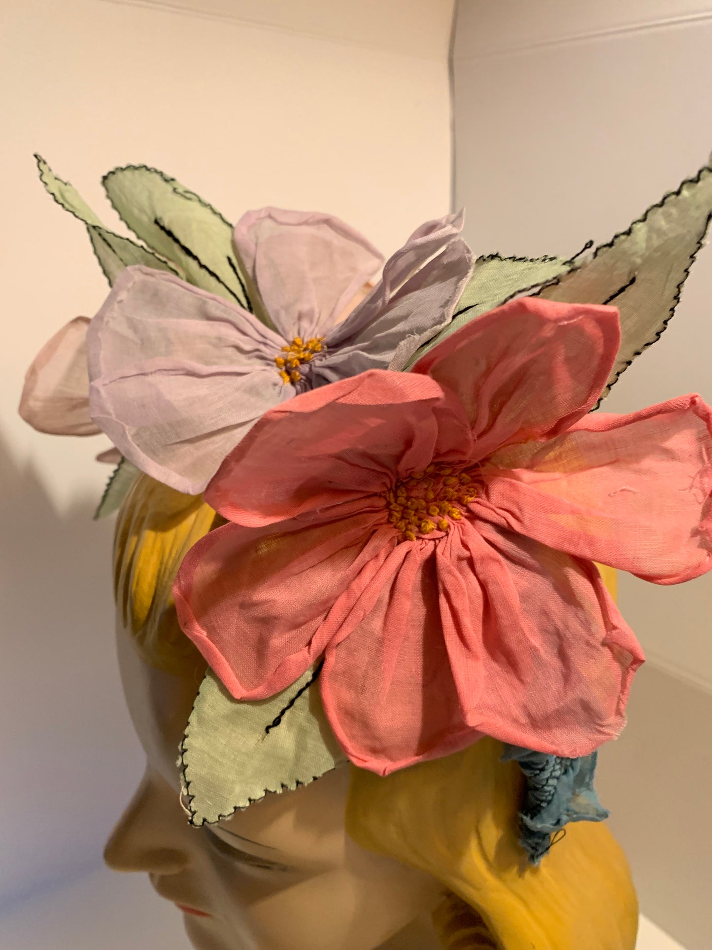 Midsommar- the Reimagined 1920s Batiste Cotton Pastel Flower Headband