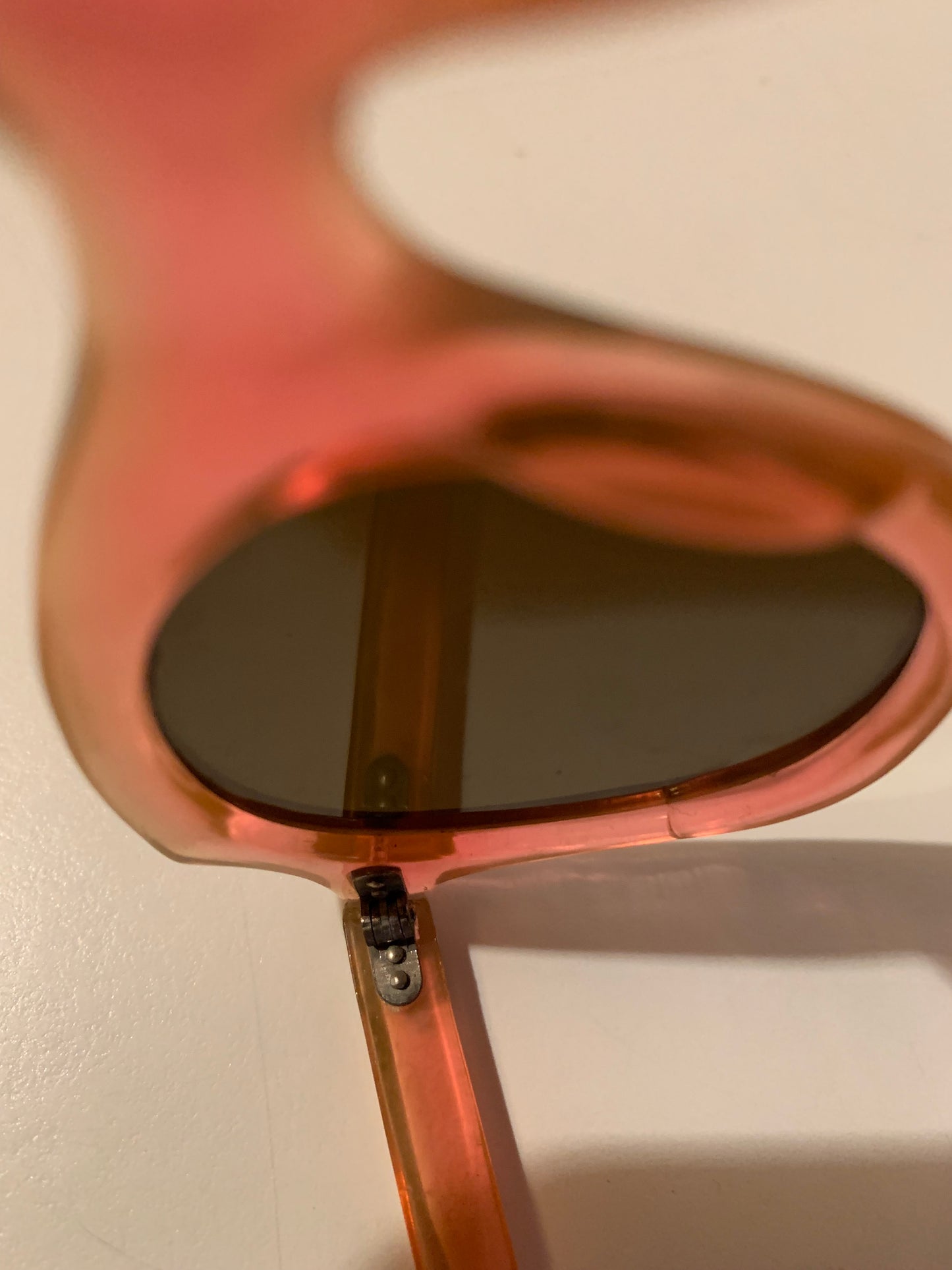 Caramel Plastic Frame Sunglasses Smoky Green Lenses circa 1940s