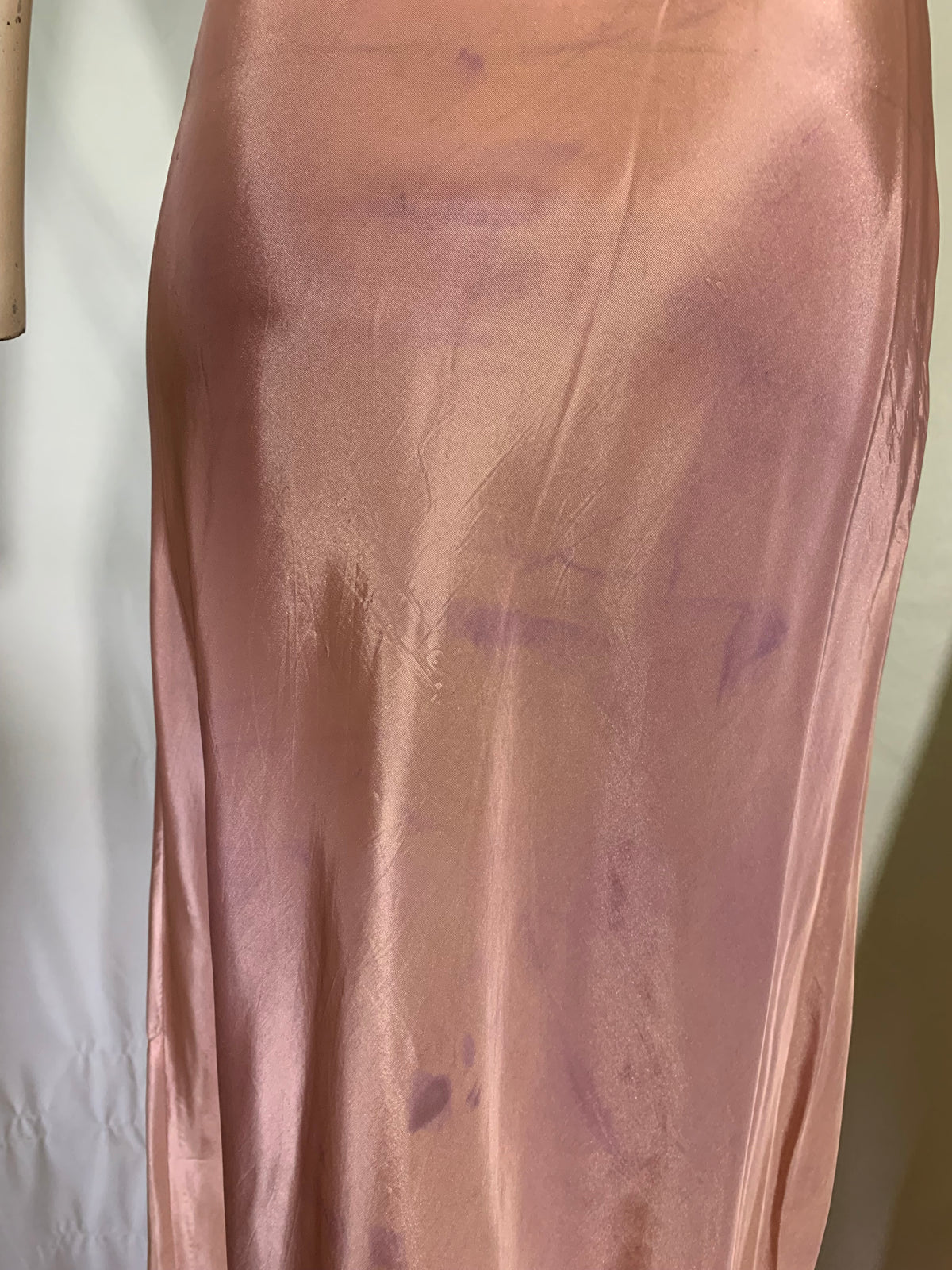 Ombré Dyed Violet and Pink Taffeta Slip Dress circa 1930s