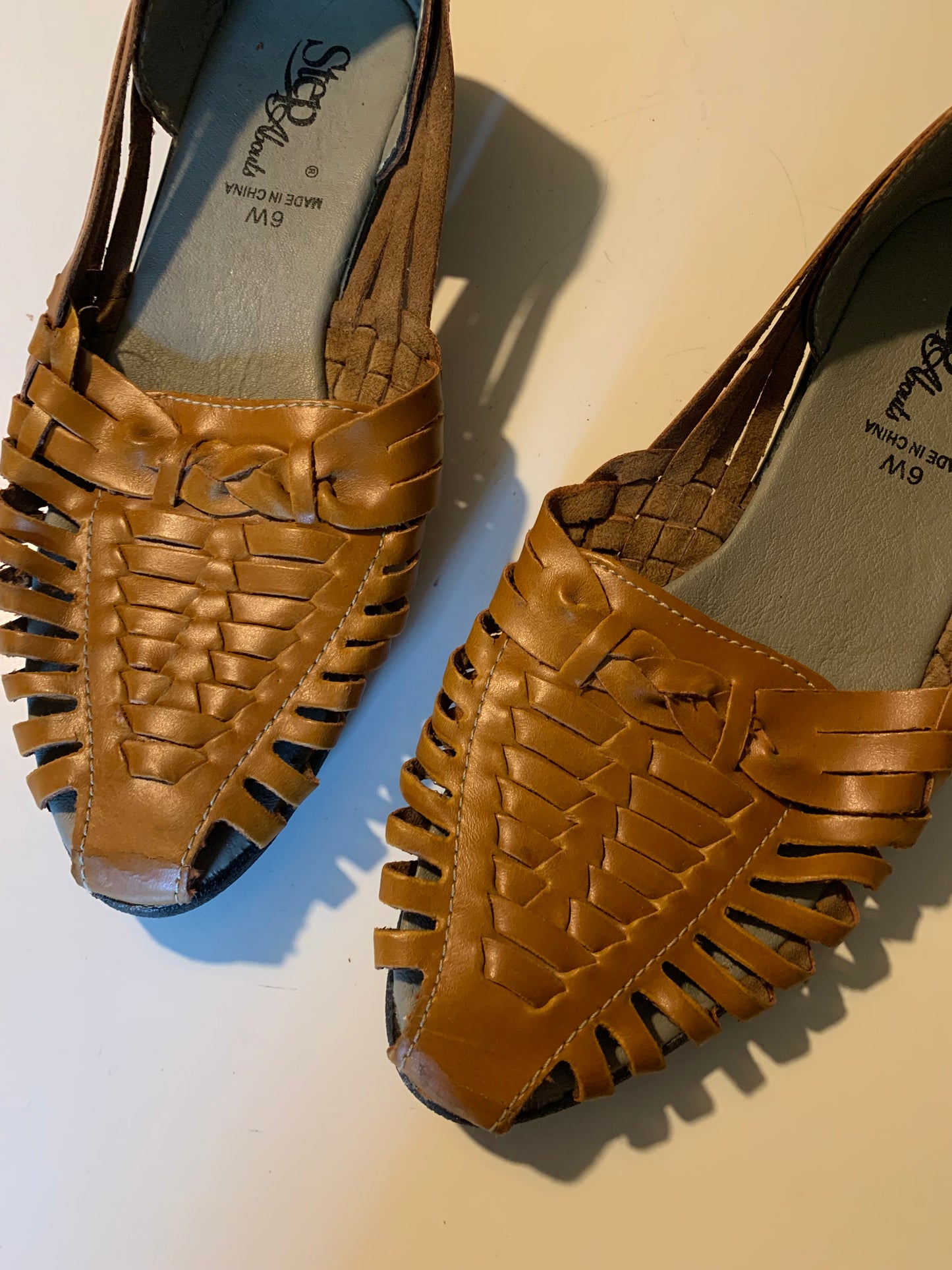 Brown Leather Classic Huaraches circa 1980s sz 6W