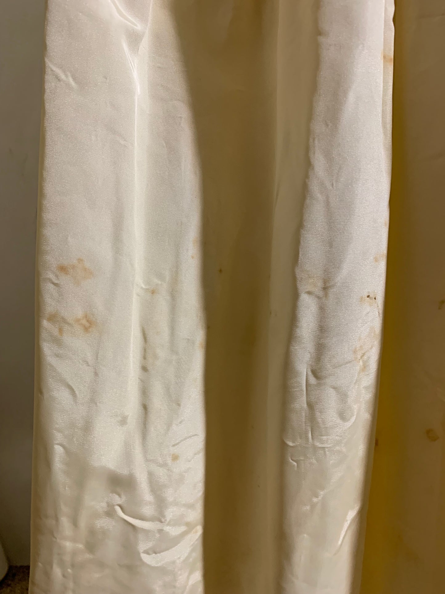 Off White High Neck Wedding Dress circa 1940s as is