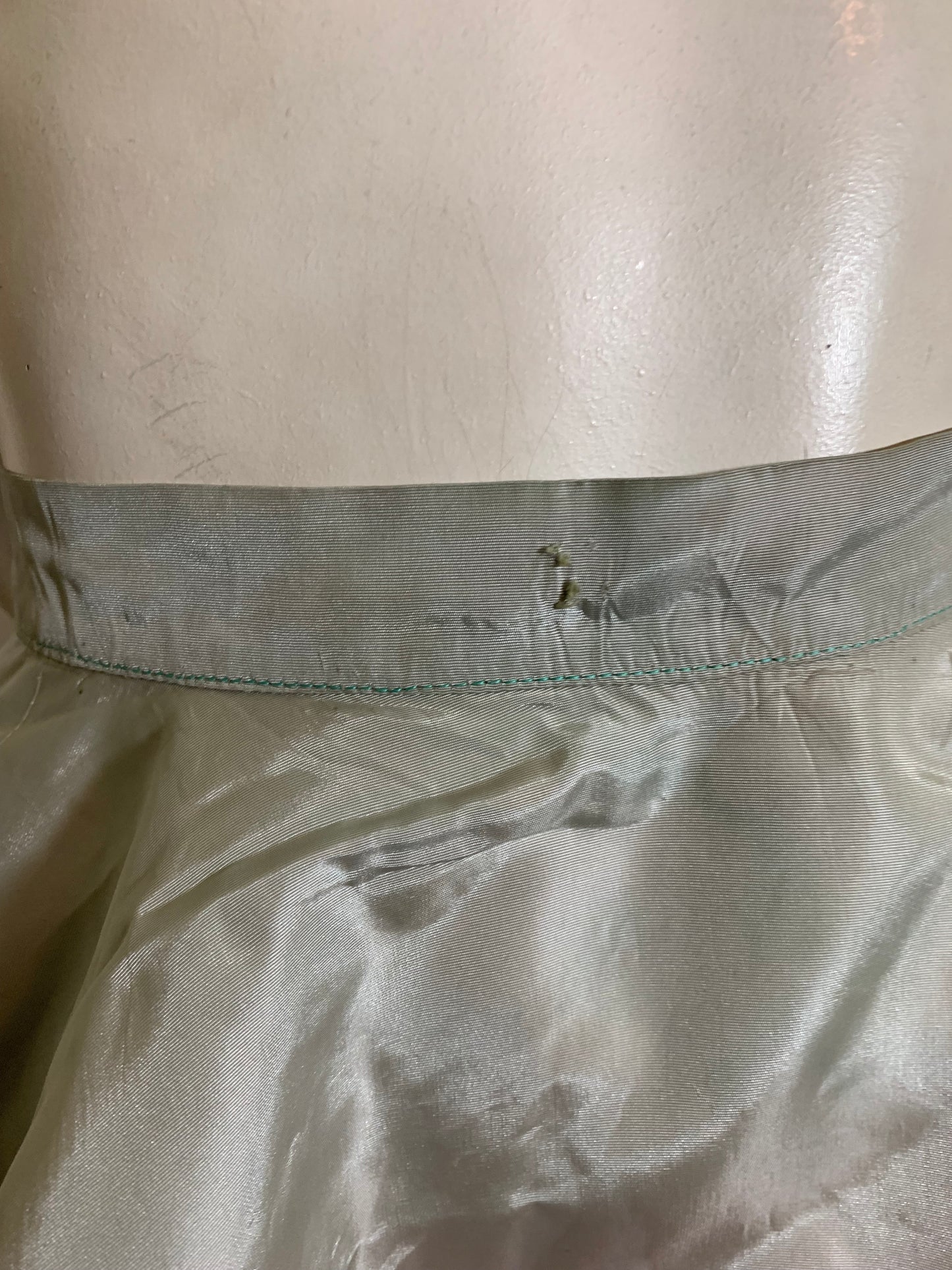 Soft Grey Taffeta Stage Wear Overkirt with Bow and Pink Tulle circa 1940s