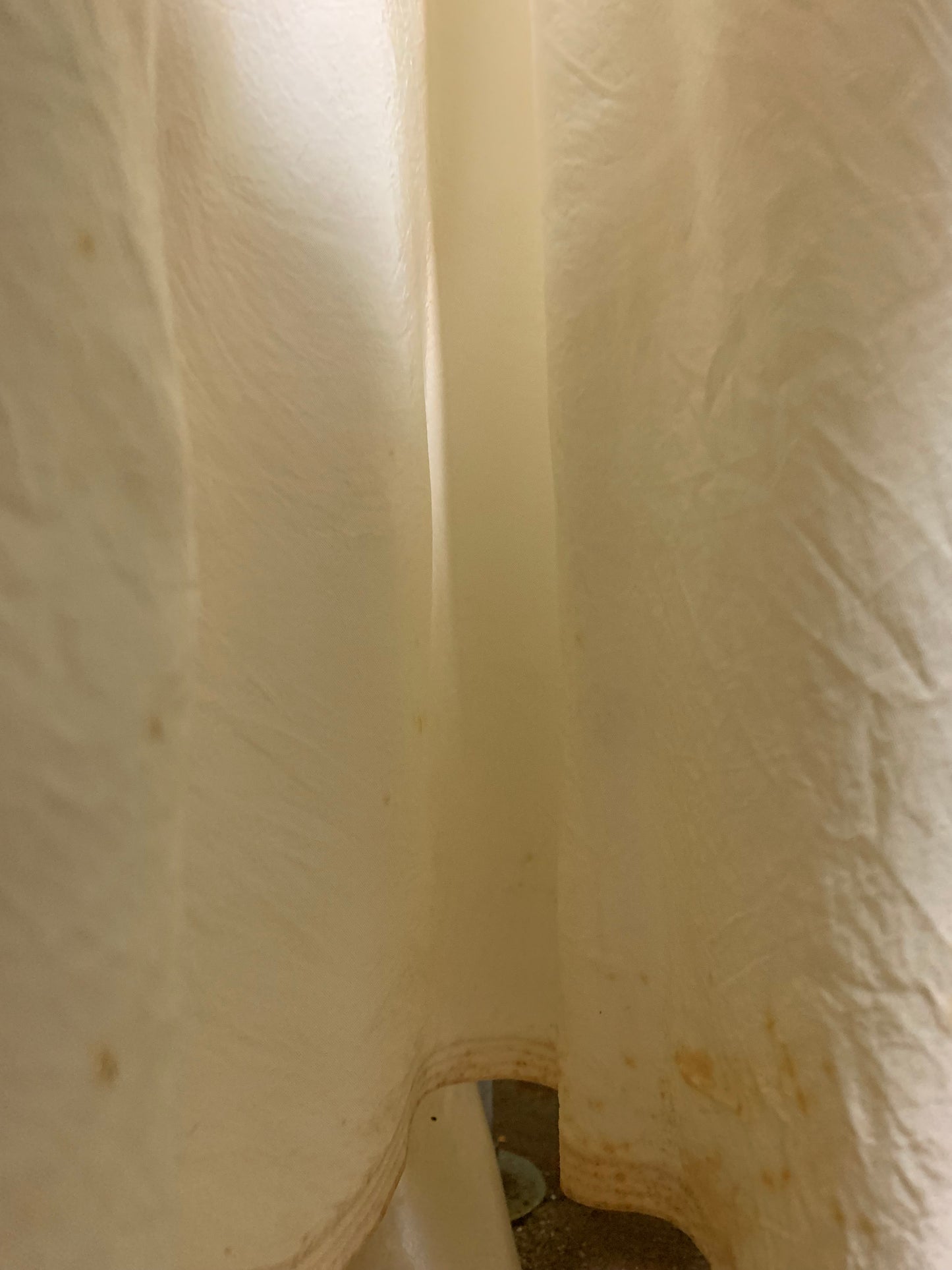 Winter White Acetate Taffeta Full Length Half Slip circa 1940s