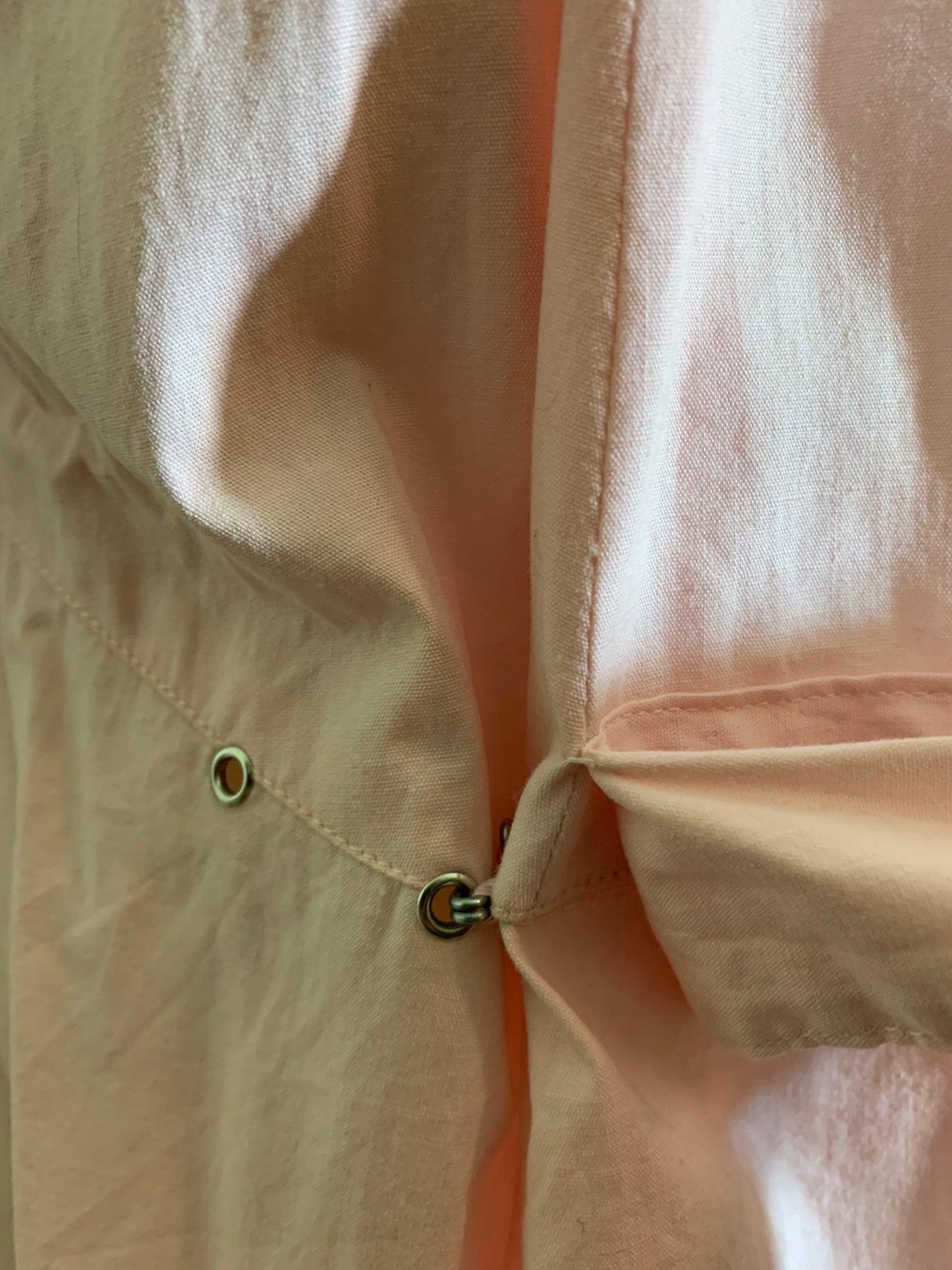 Sweet Pink Cotton Maternity Sun Dress Adjustable Waist circa 1940s
