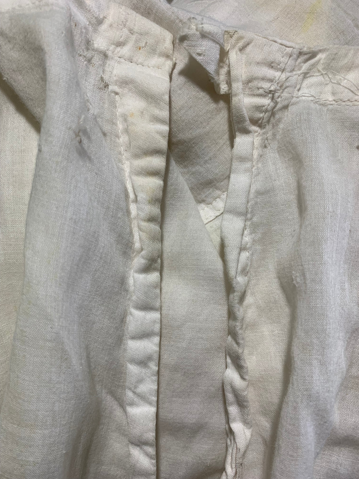 White Cotton Petticoat with Embroidery and Lace Skirt circa 1890s