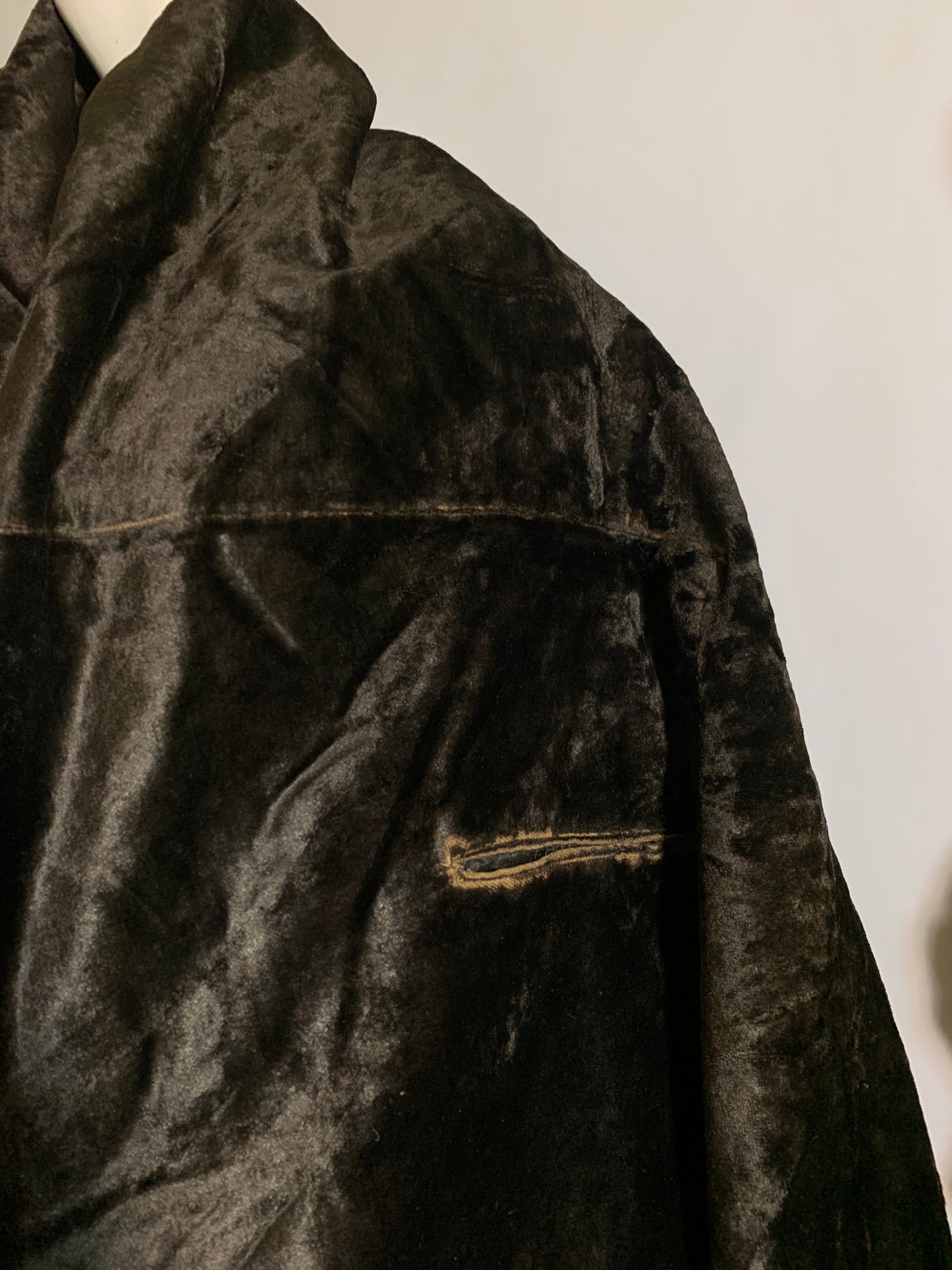 Black Velvet Lap Blanket or Wrap circa 1890s