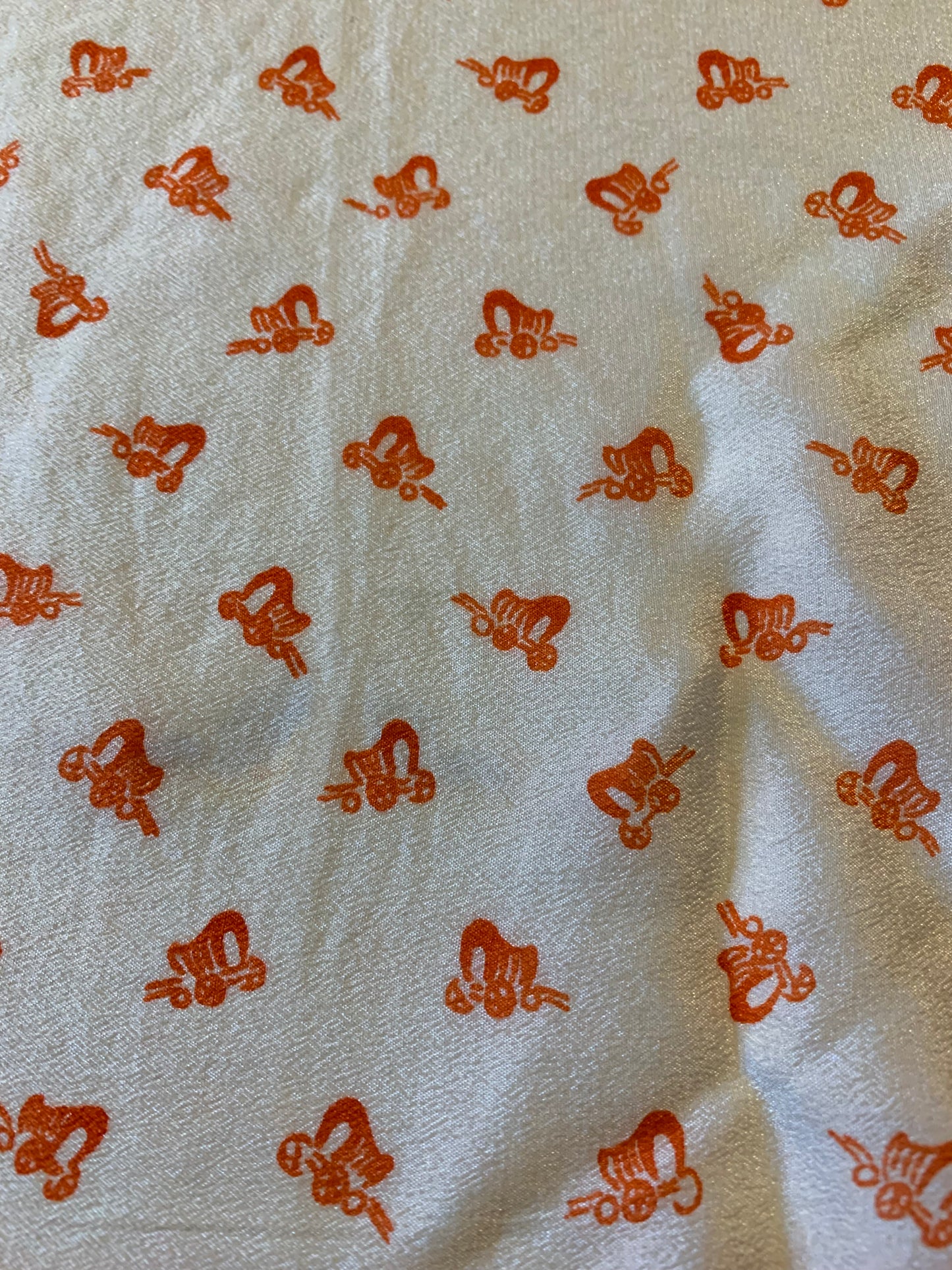 Covered Wagon Novelty Print Handkerchief circa 1960s