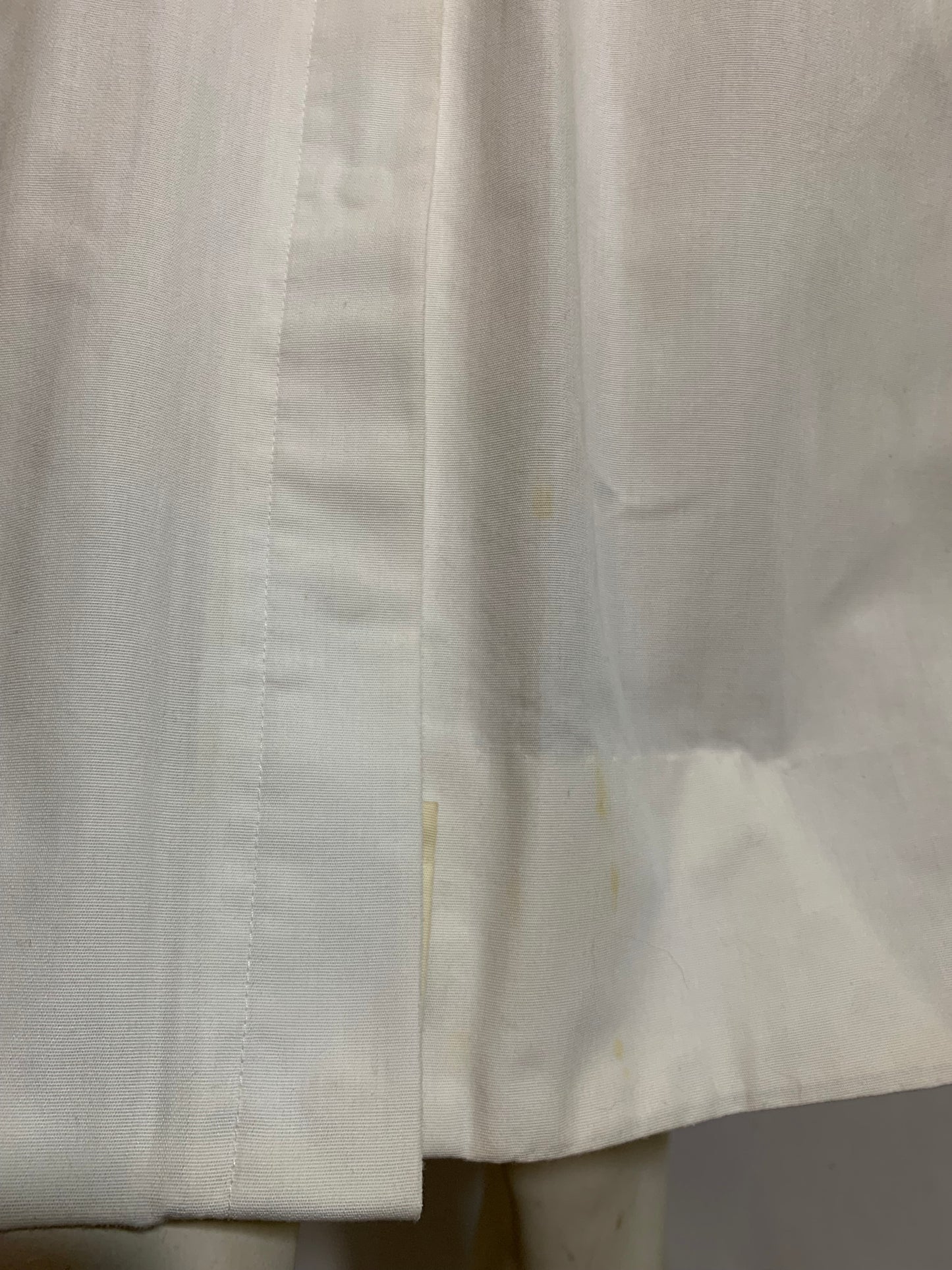White Poplin Button Front Nurse Uniform circa 1960s