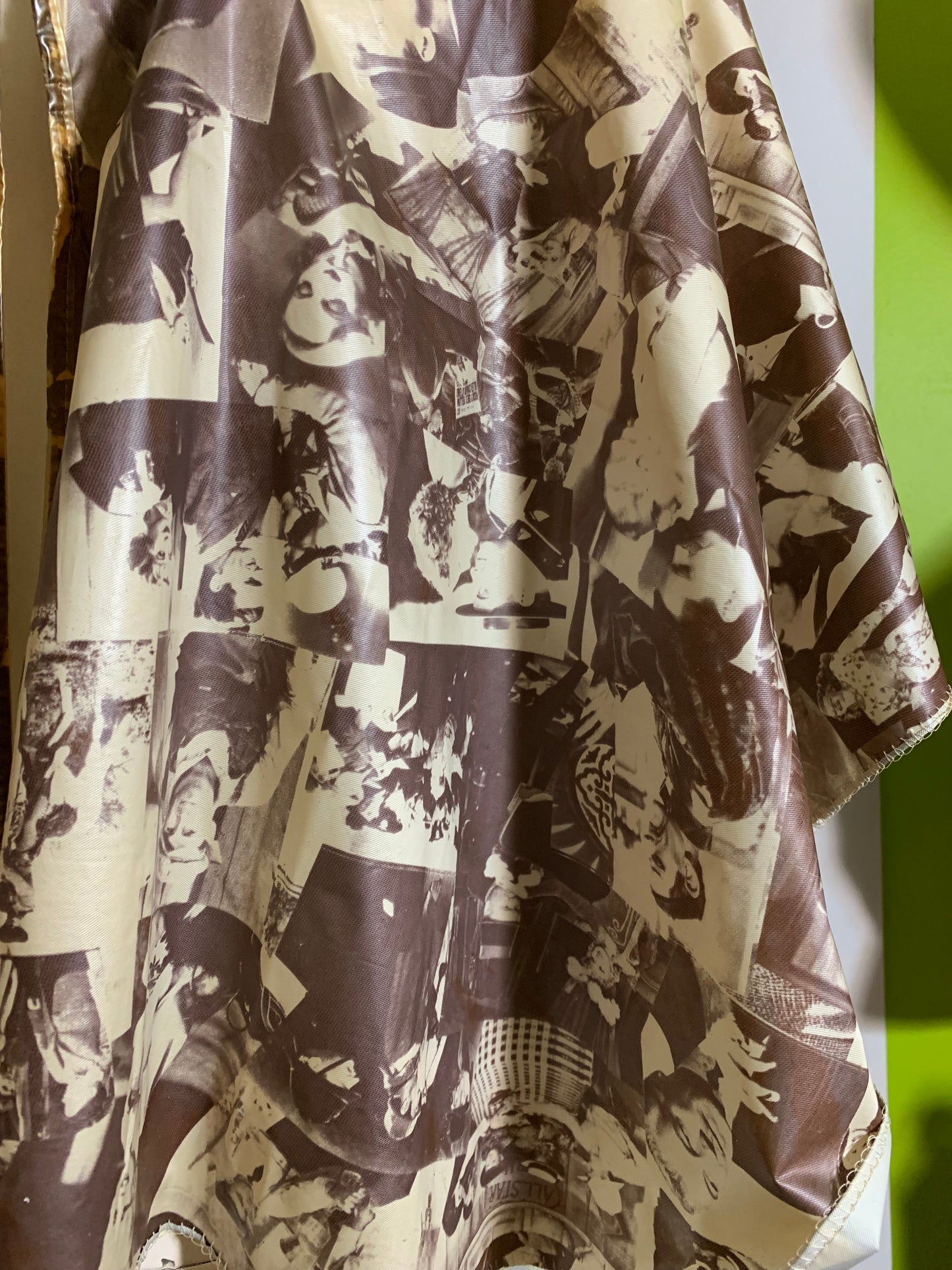 Golden Age of Hollywood Silver Screen Stars Photo Print Vinyl Beauticians Cape circa 1970s