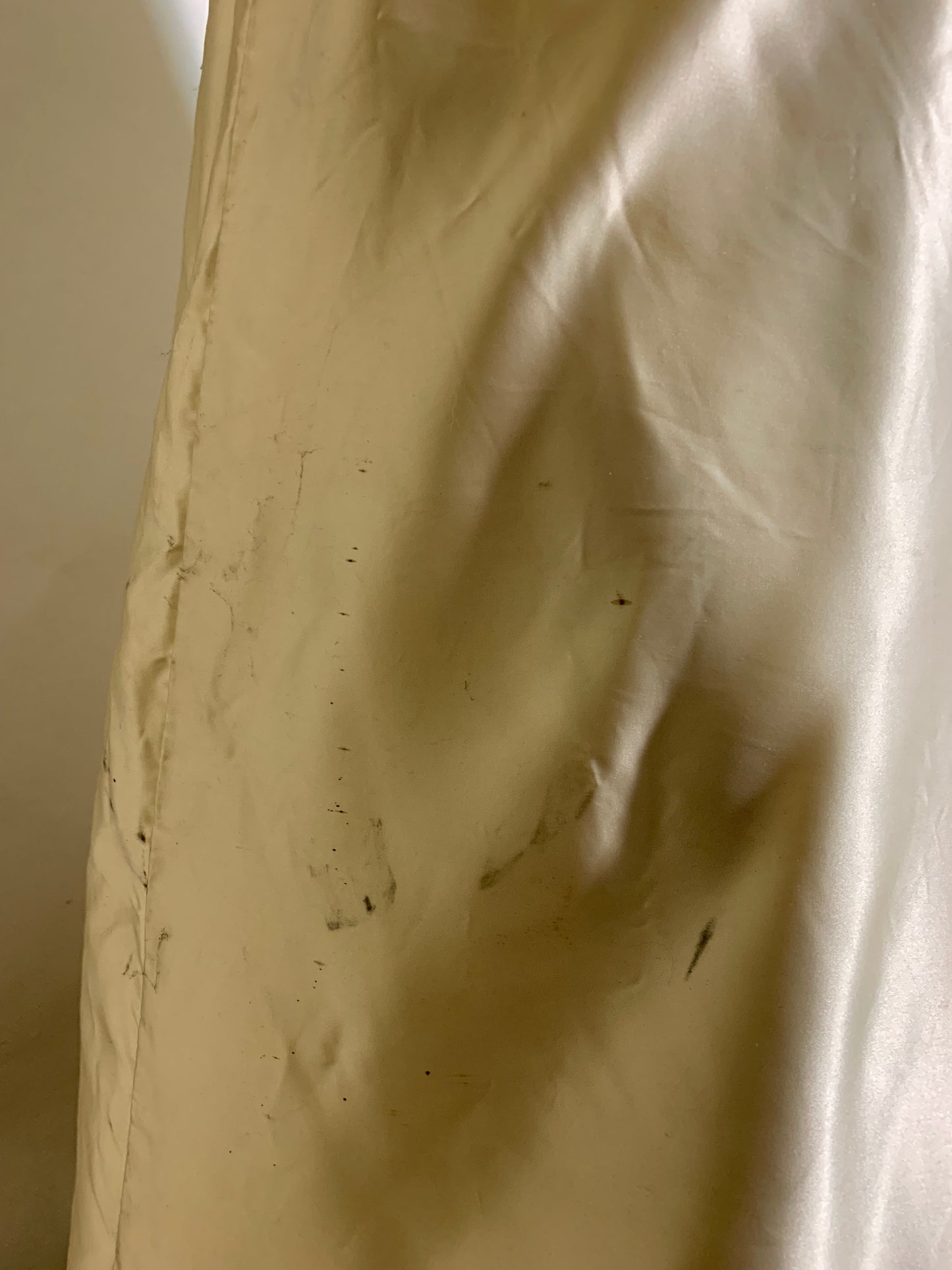 Ivory Slipper Satin Hoop Hem Crinoline circa 1940s