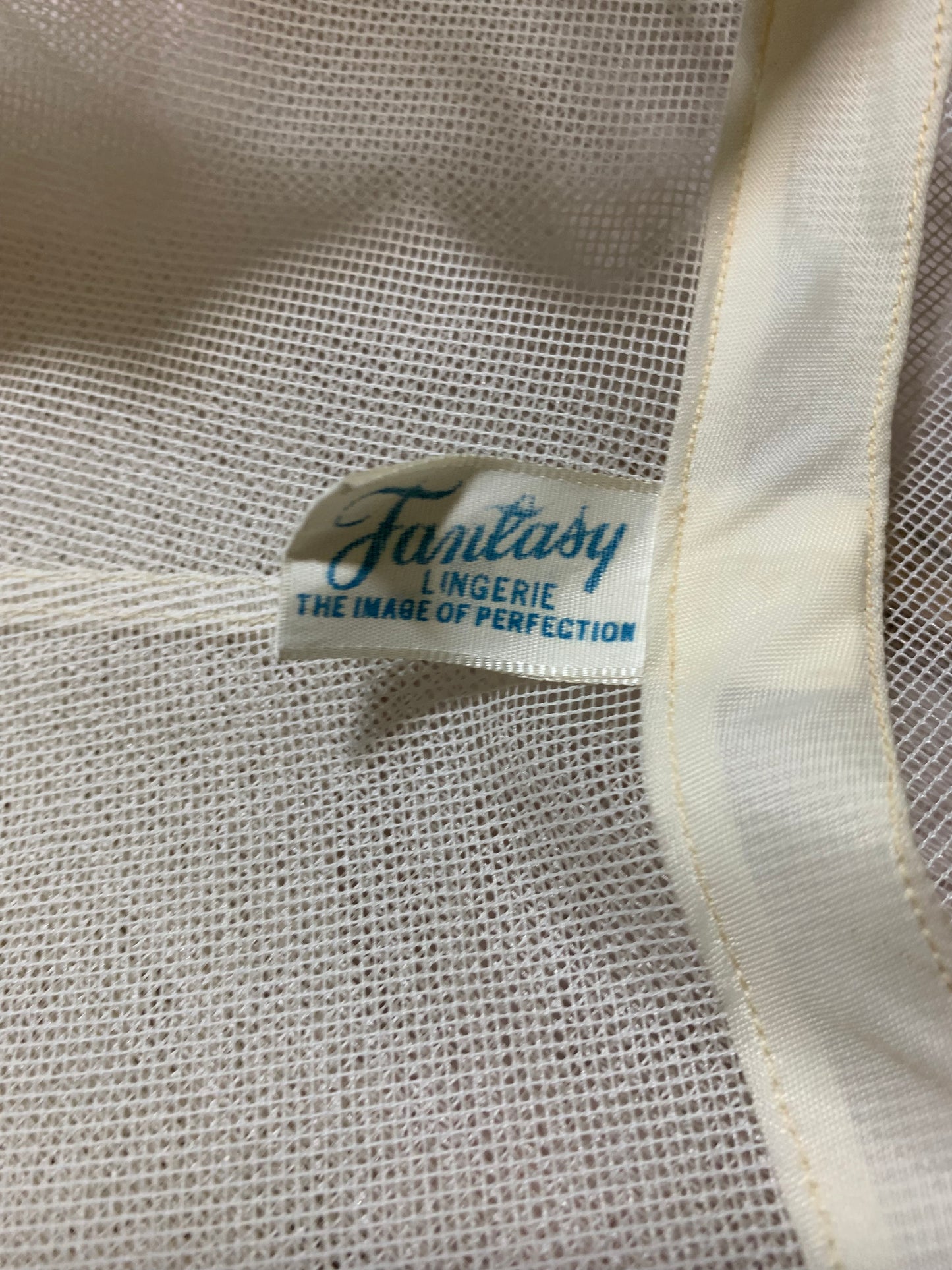 Mesh and Lace Wrap Around Half Slip Adjustable Velcro Closure circa 1960s