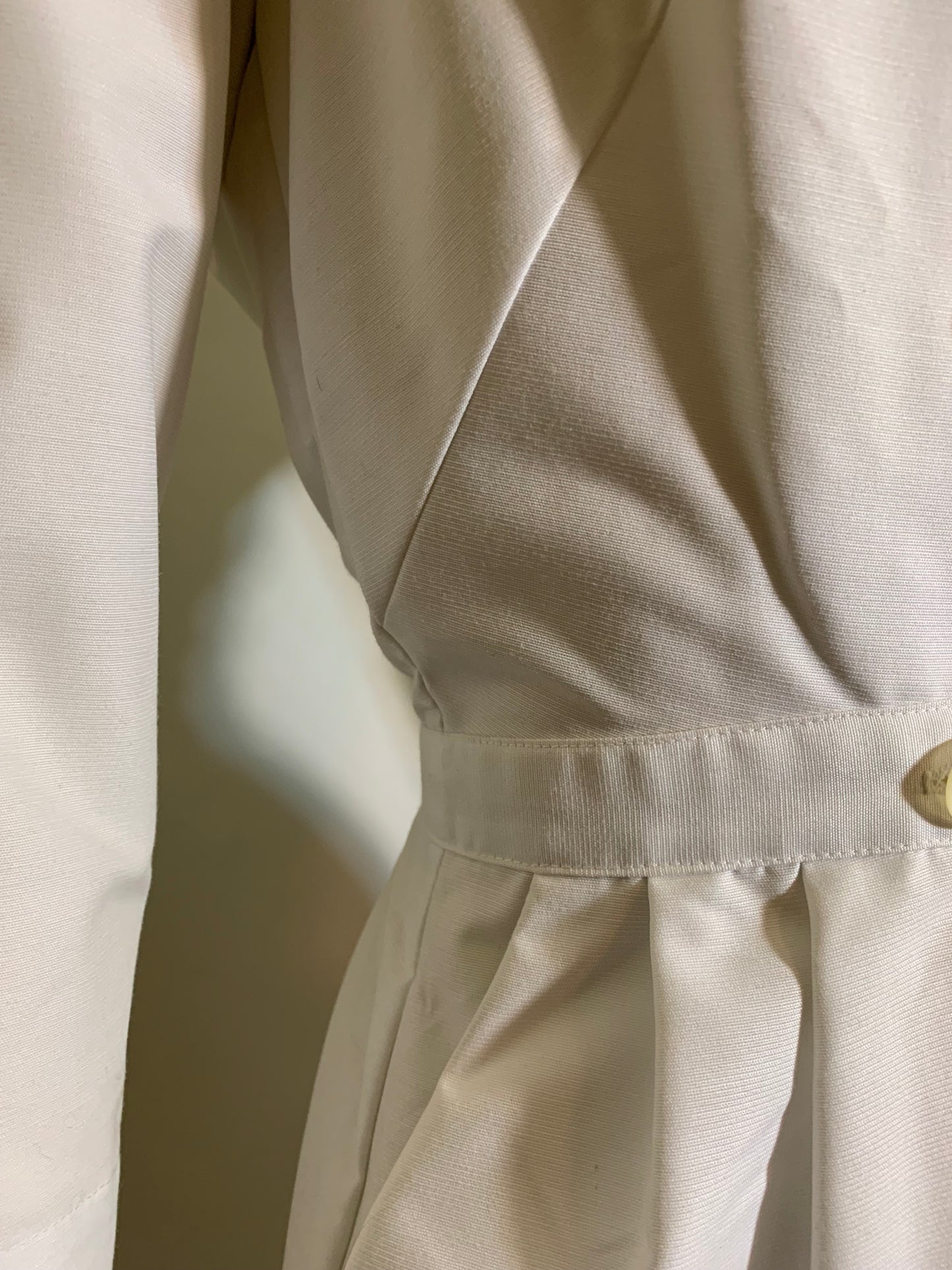 Crisp White Curve Conscious Nurse Uniform with Bow circa 1960s