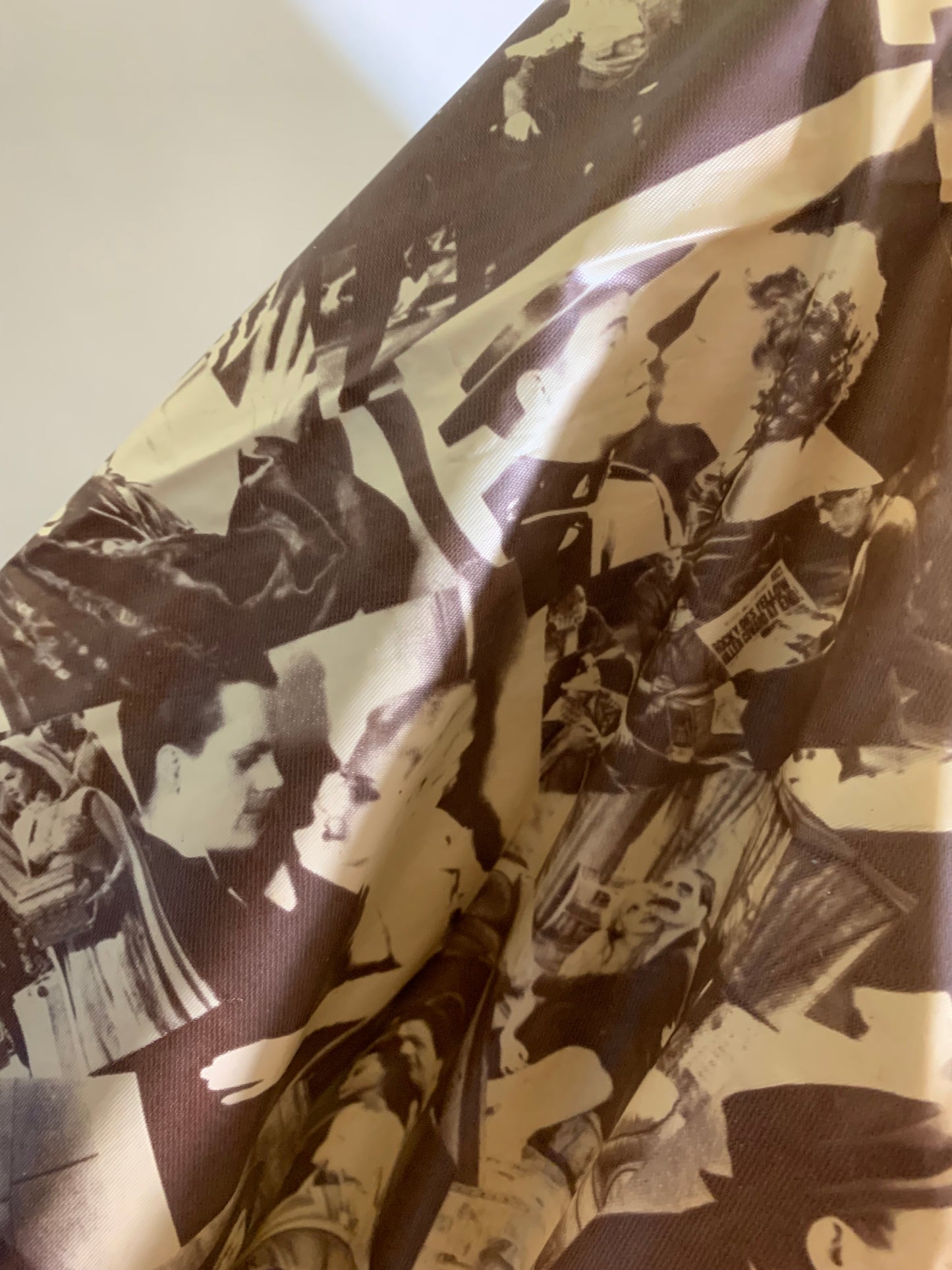 Golden Age of Hollywood Silver Screen Stars Photo Print Vinyl Beauticians Cape circa 1970s