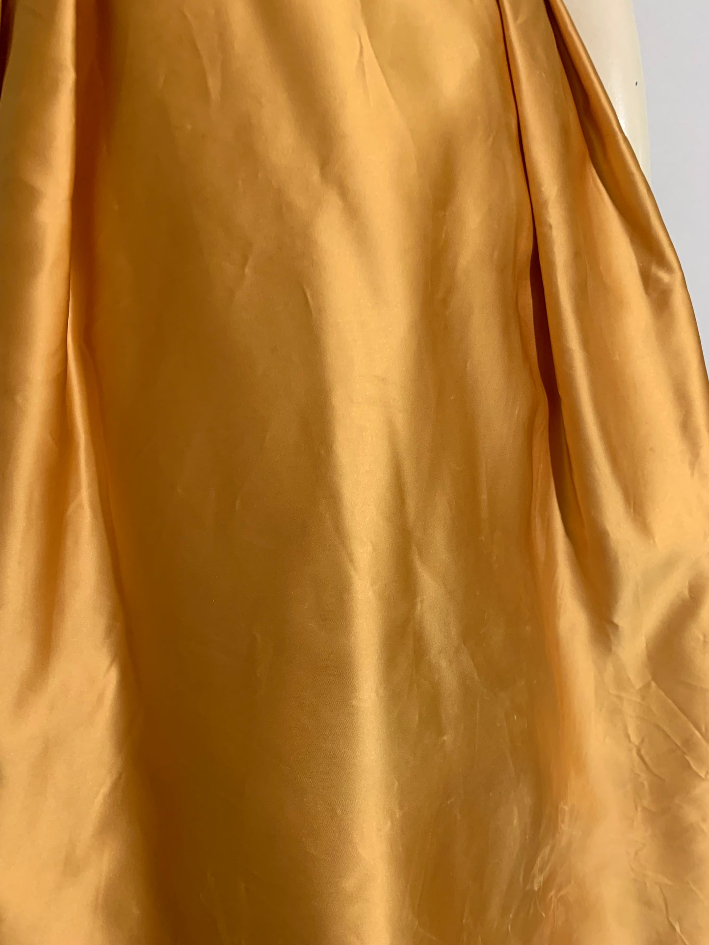 Golden Satin Cocktail Dress with Beading and Sequins circa 1960s