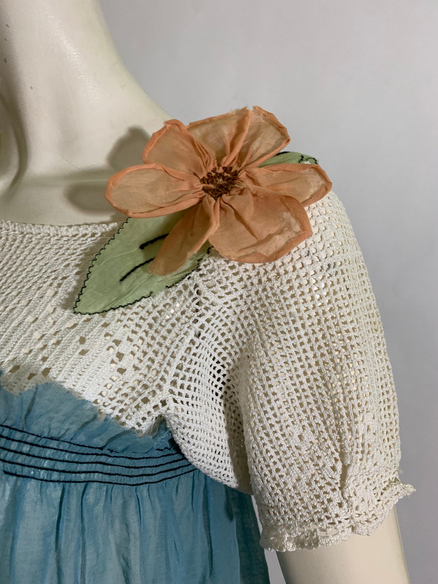 Babyface- the Reimagined Edwardian and 1920s Textile Mix Babydoll Top