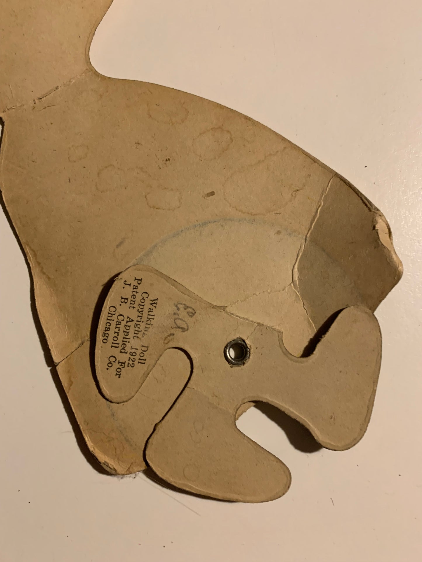 Trilby Soap Allen's Walking Doll Cardboard Advert 8 1920s