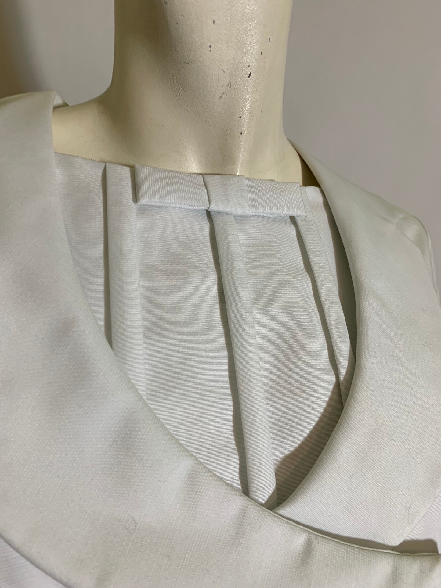 Crisp White Curve Conscious Nurse Uniform with Bow circa 1960s