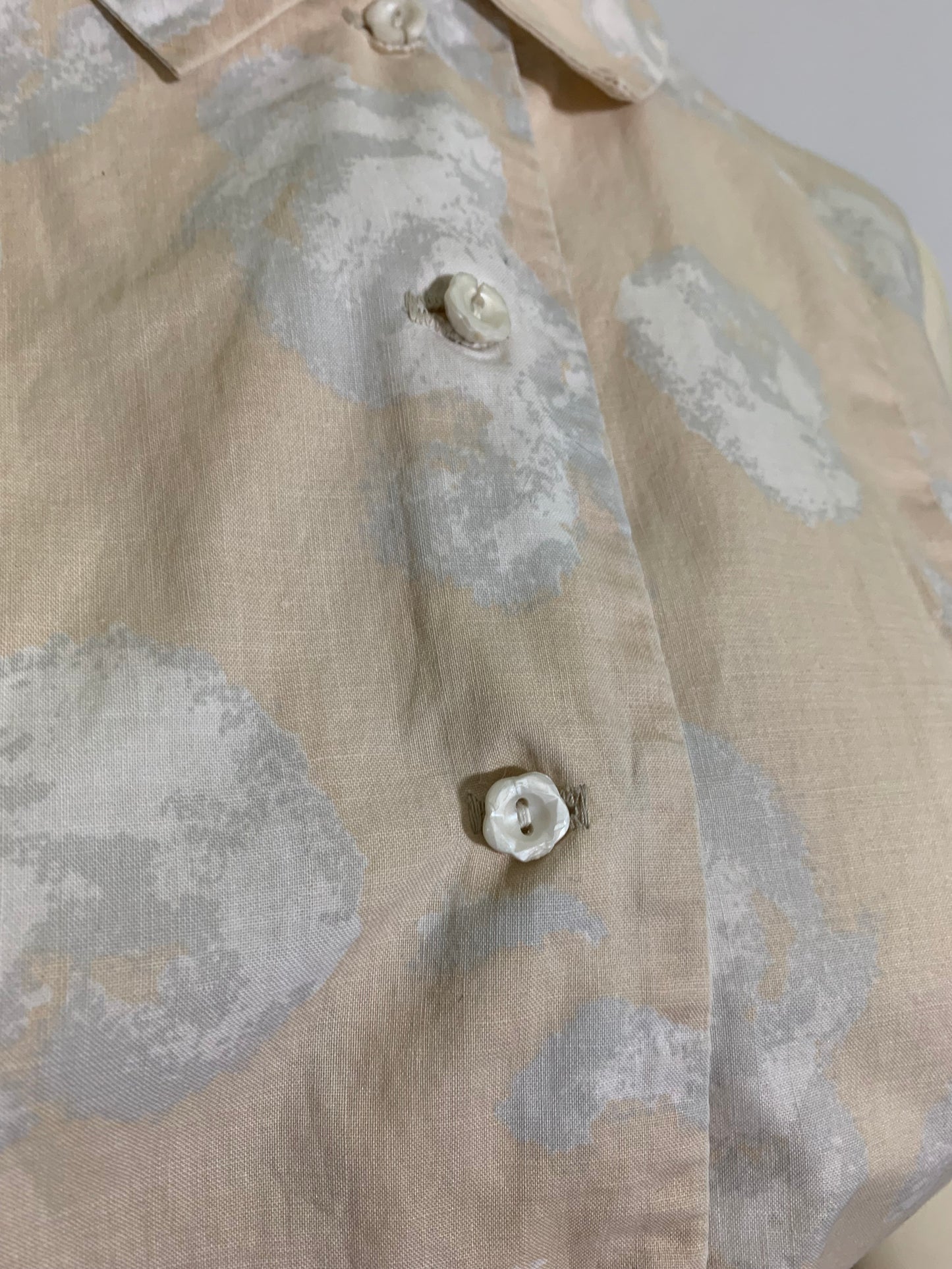 Breezy Summer Sky Cloud Print Dropped Waist Dress circa 1960s