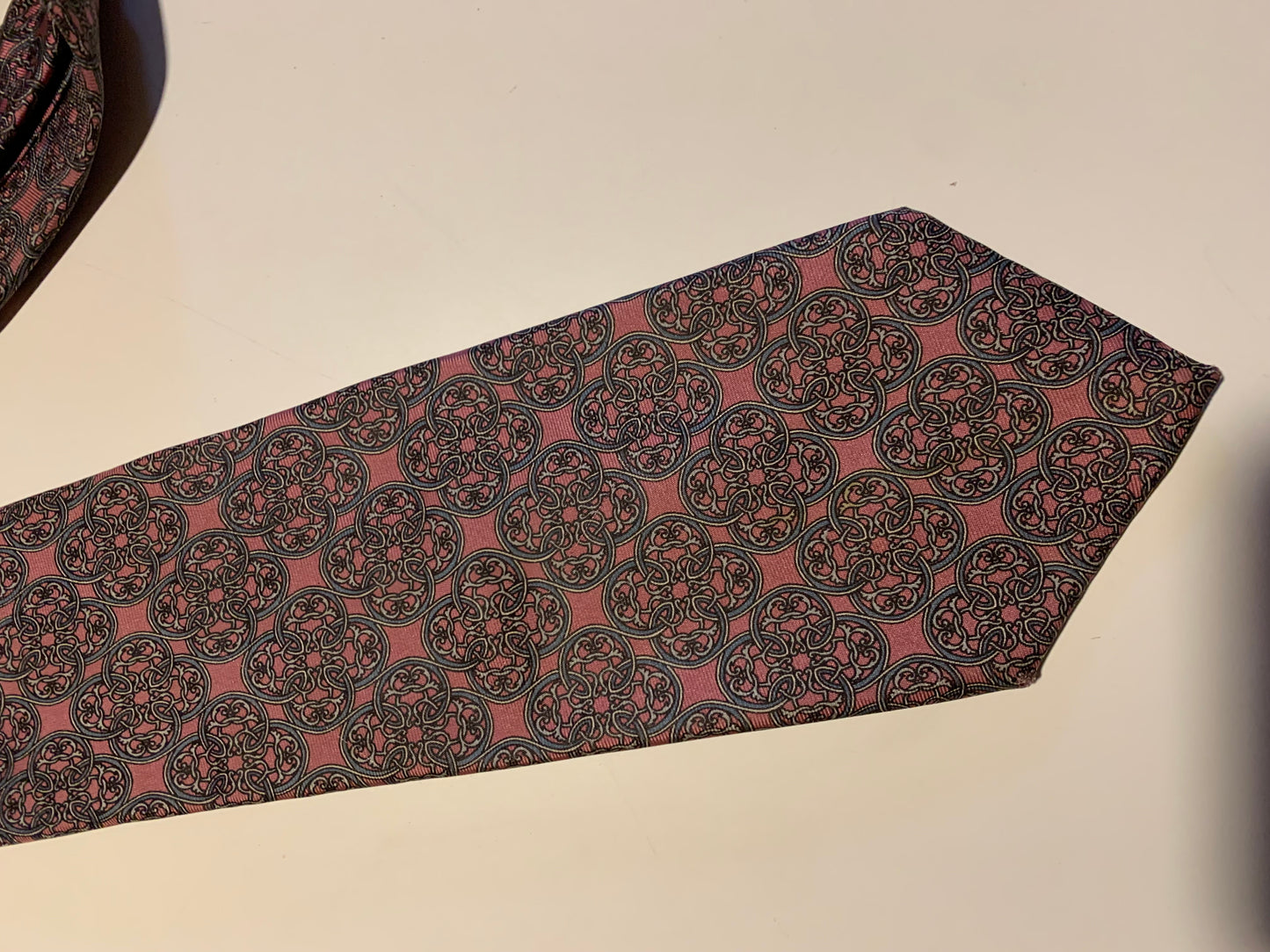 Pink and Grey Christian Dior Tie circa 1990s