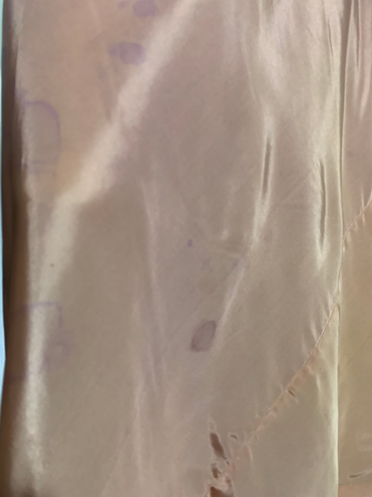 Ombré Dyed Violet and Pink Taffeta Slip Dress circa 1930s