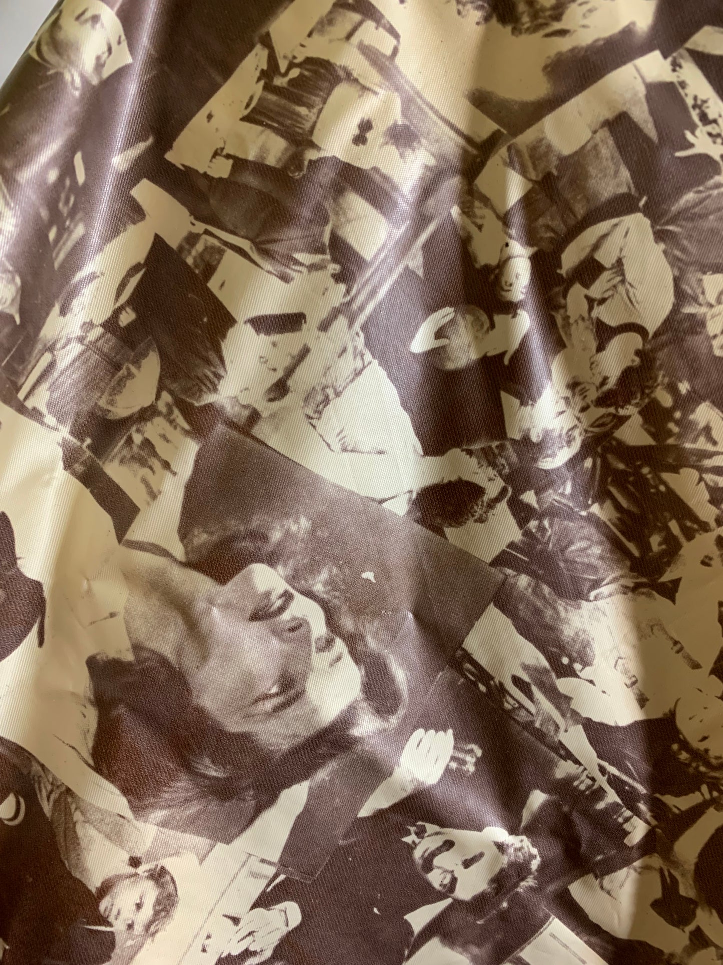 Golden Age of Hollywood Silver Screen Stars Photo Print Vinyl Beauticians Cape circa 1970s