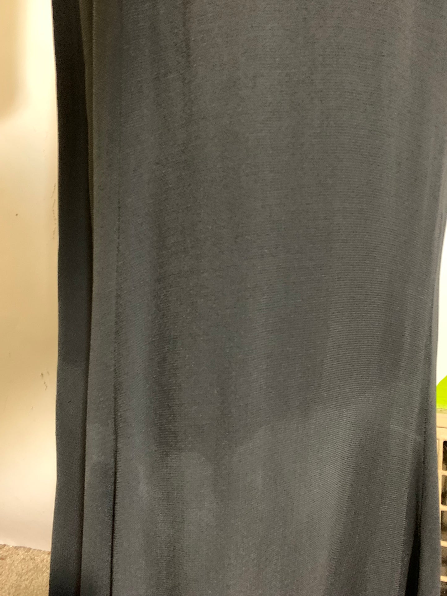 Jet Black Slinky Silk Charmeuse Slip Dress circa 1930s