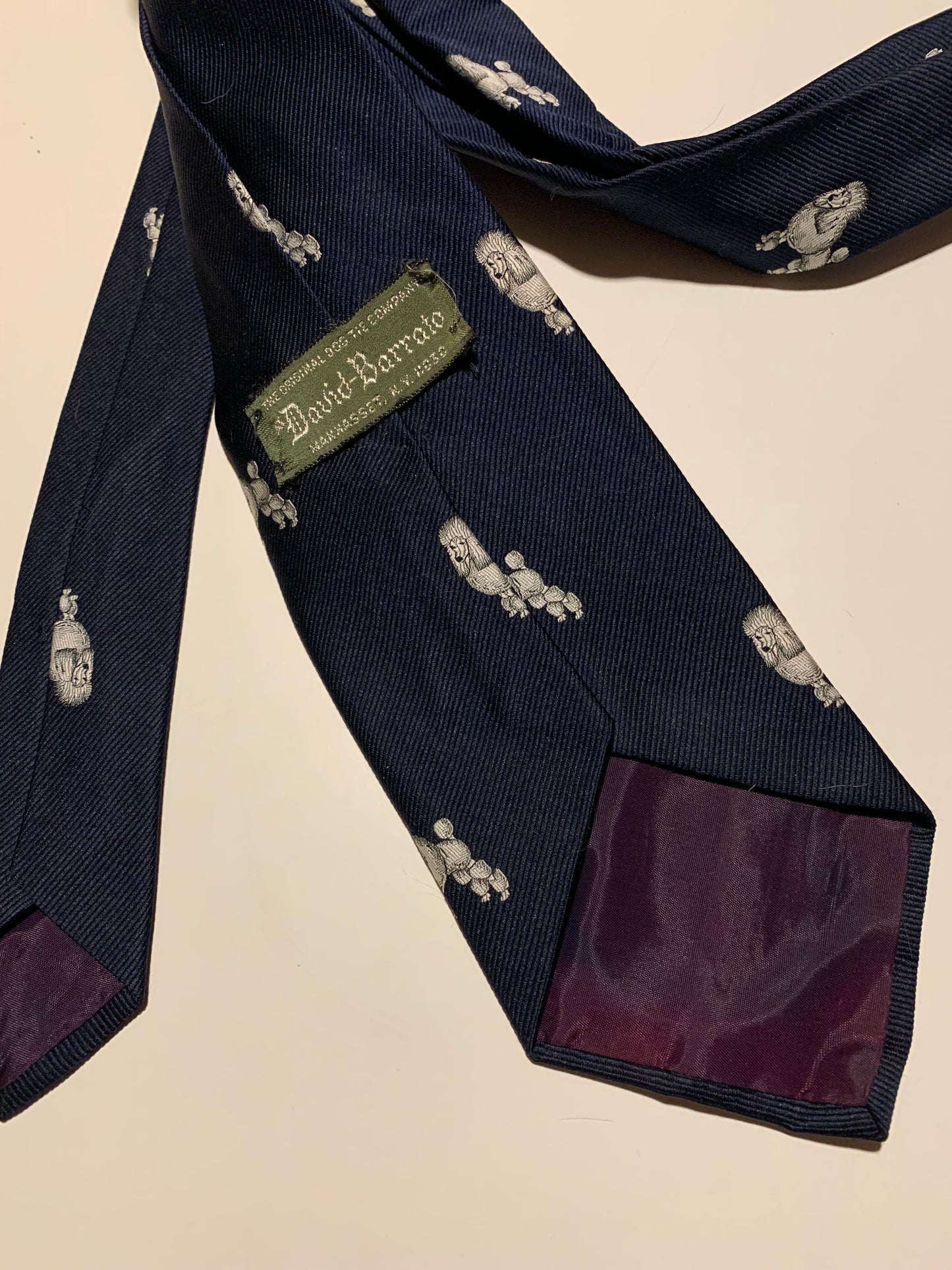 Standard Poodle Design Men's Tie circa 1960s