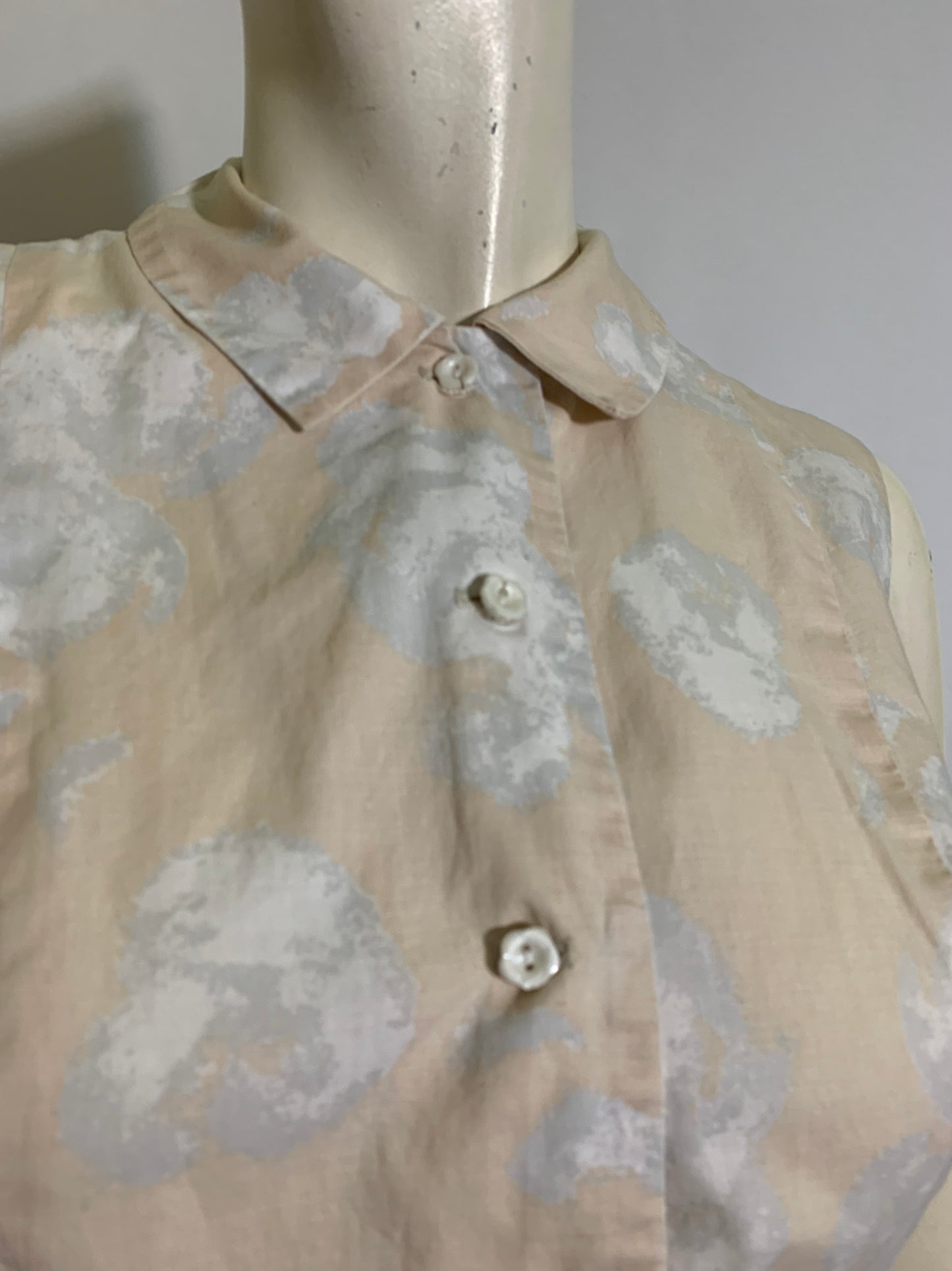 Breezy Summer Sky Cloud Print Dropped Waist Dress circa 1960s