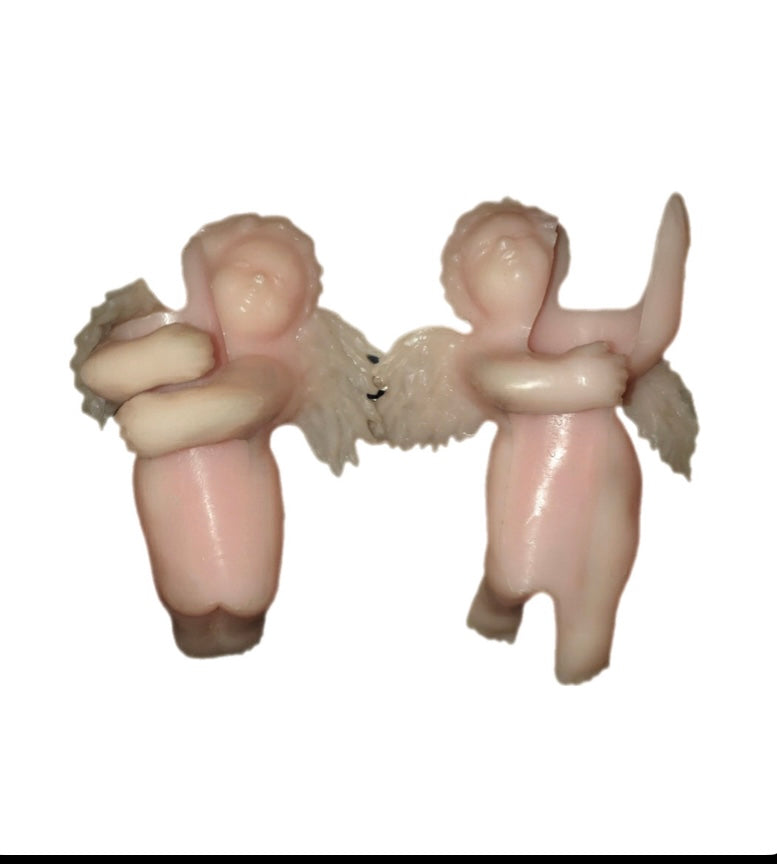 Celestial Cherub Candle Huggers Thermoplastic 1960s