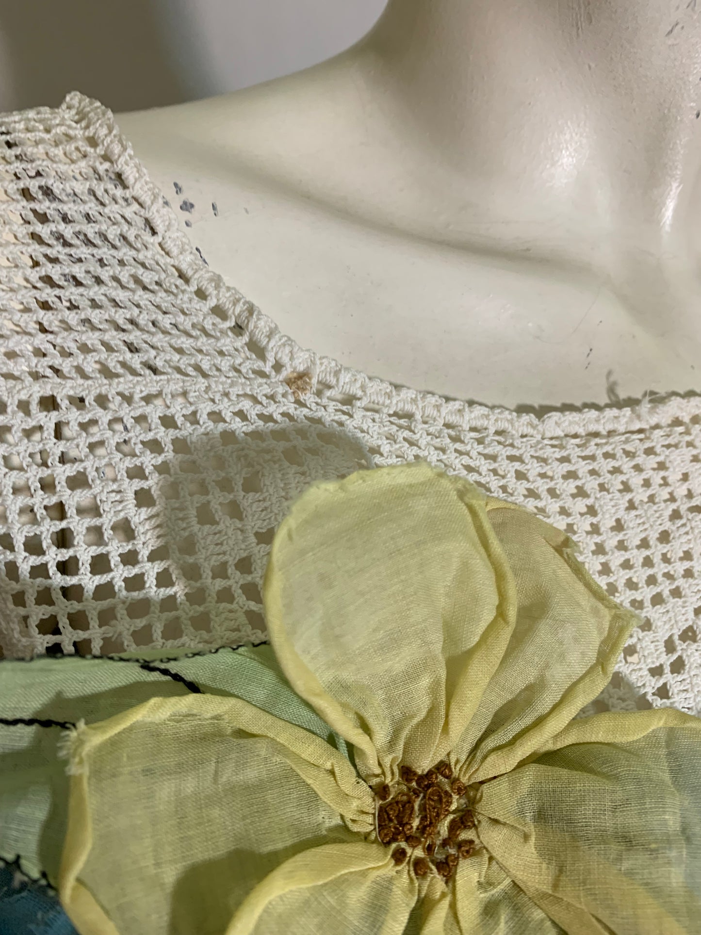 Babyface- the Reimagined Edwardian and 1920s Textile Mix Babydoll Top