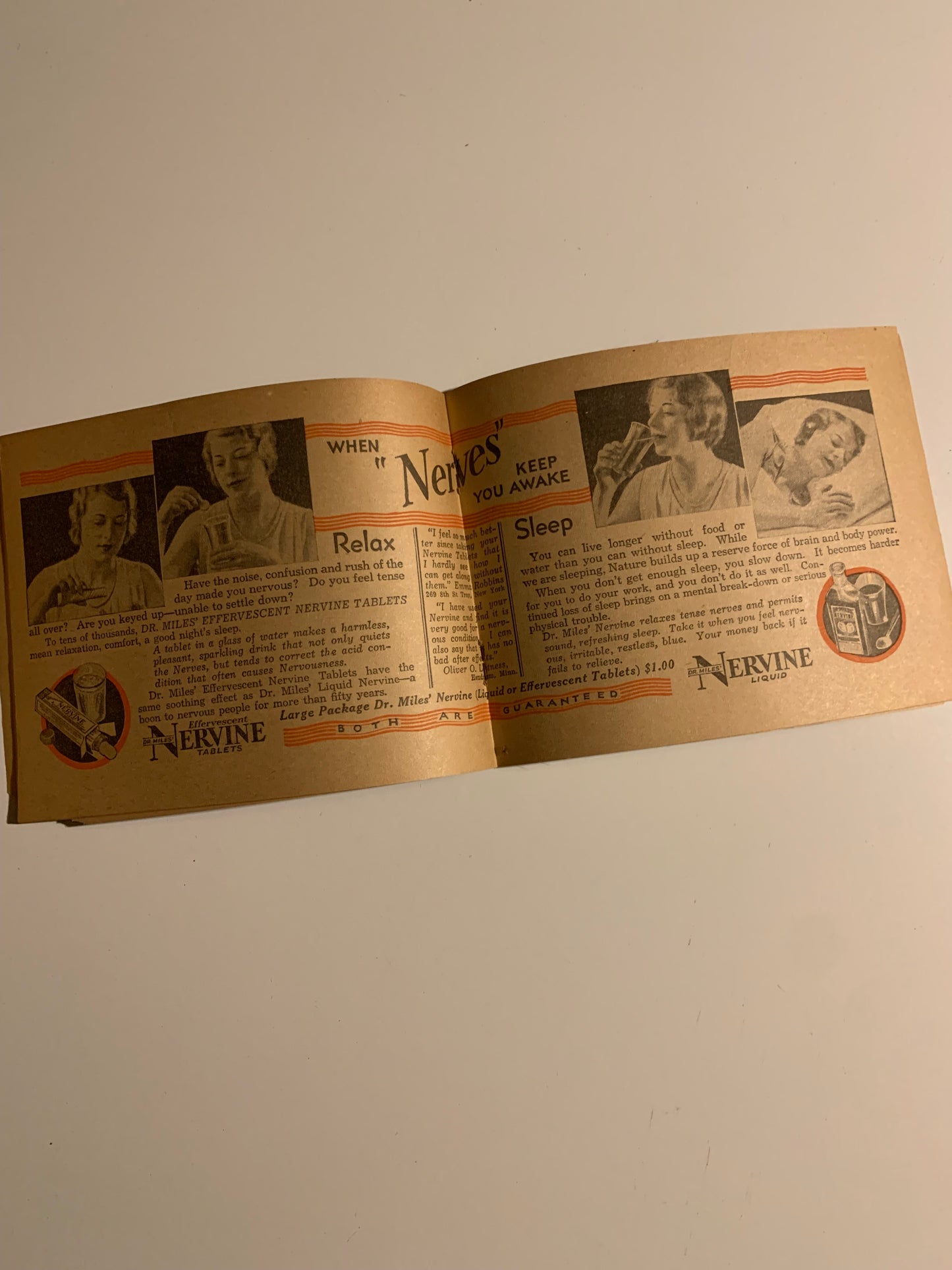 1930 Census Pamphlet with Nervine Ads