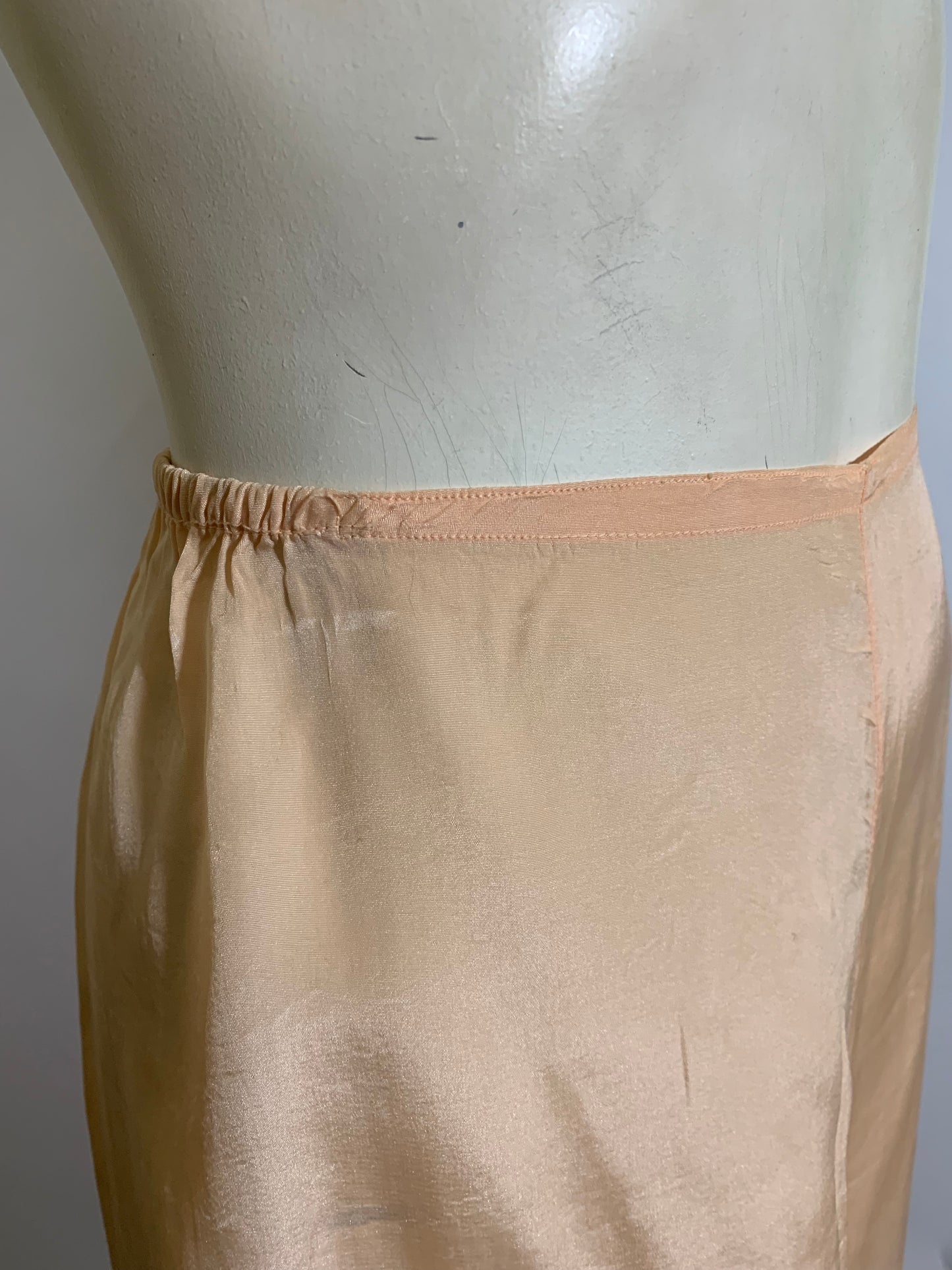 Ecru Lace Trimmed 2 Pc Pyjama Set Wide Legs Slit Sleeves circa 1930s