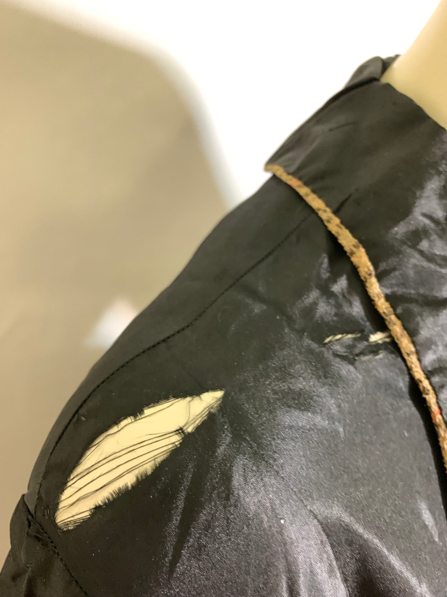 Black Weighted Silk Dress with Arts and Crafts Details circa 1910s