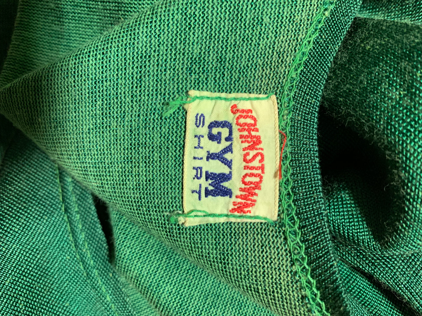 Deep Green Johnstown Gym Shirt Tank Top circa 1930s