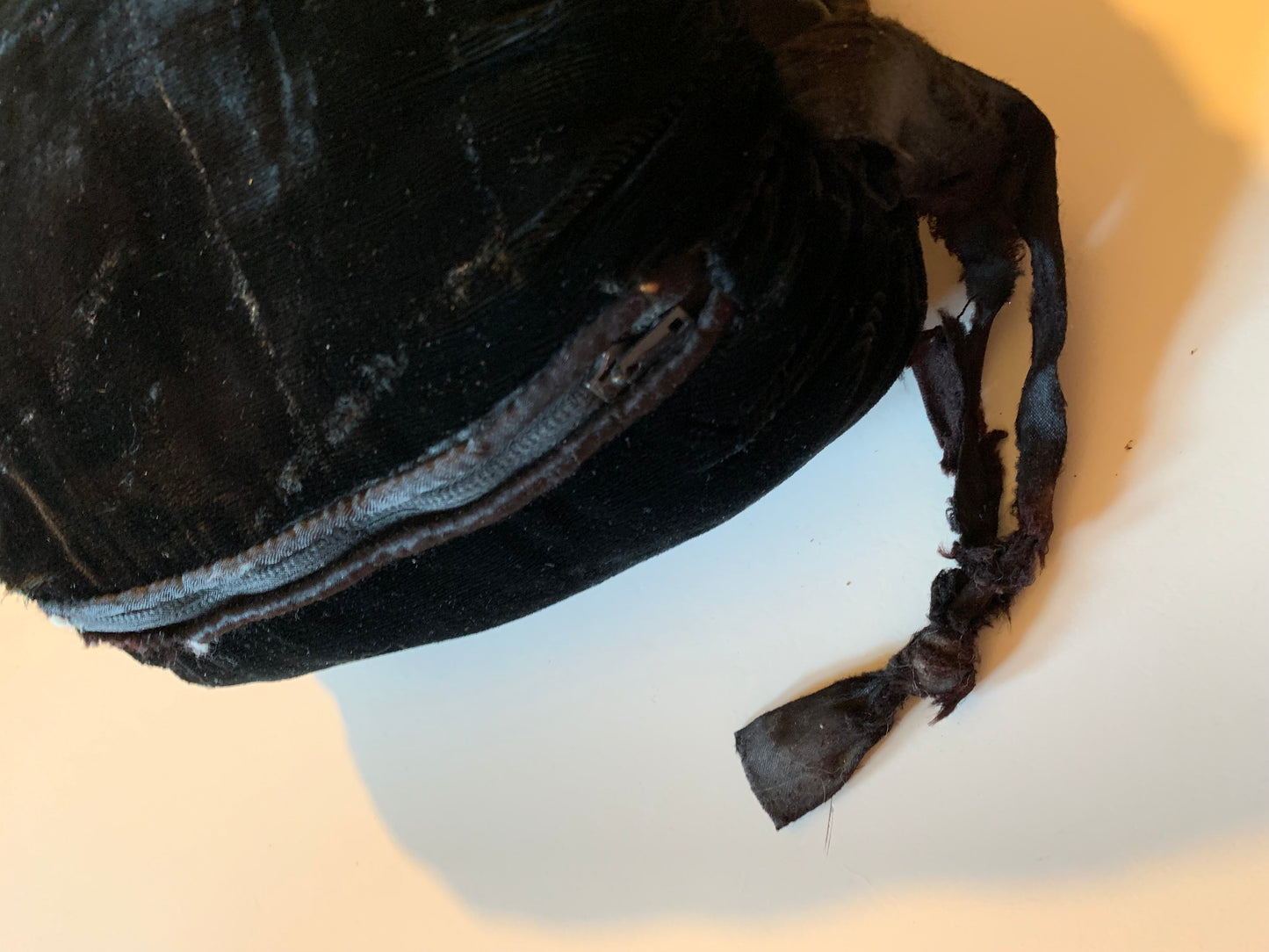 Classic Black Velvet Victorian Muff circa 1890s