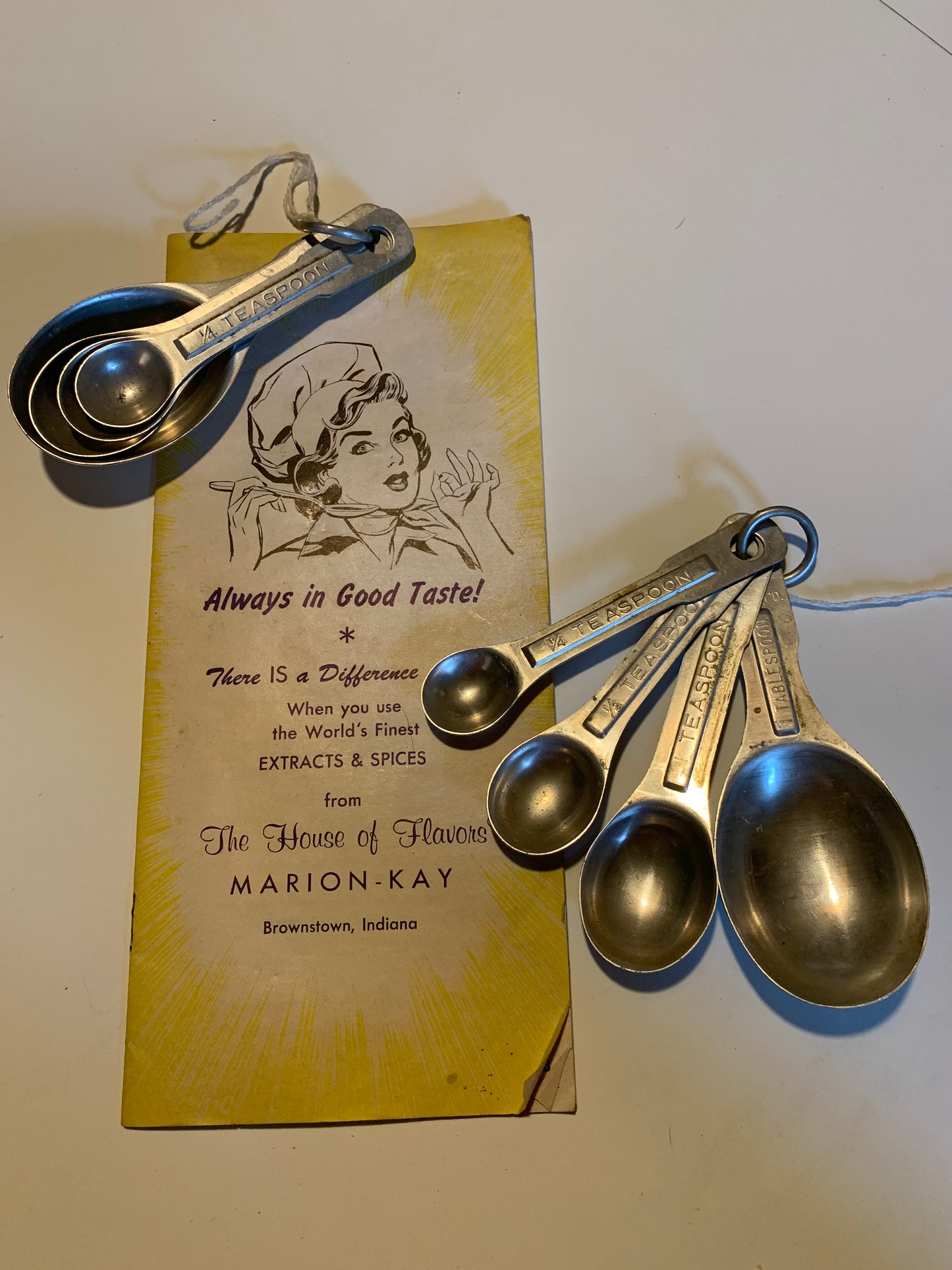 Classic Aluminum Measuring Spoon Set 1950s