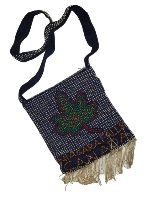 Candy Dot Beaded Niagara Falls Canada Souvenir Handbag circa 1960s