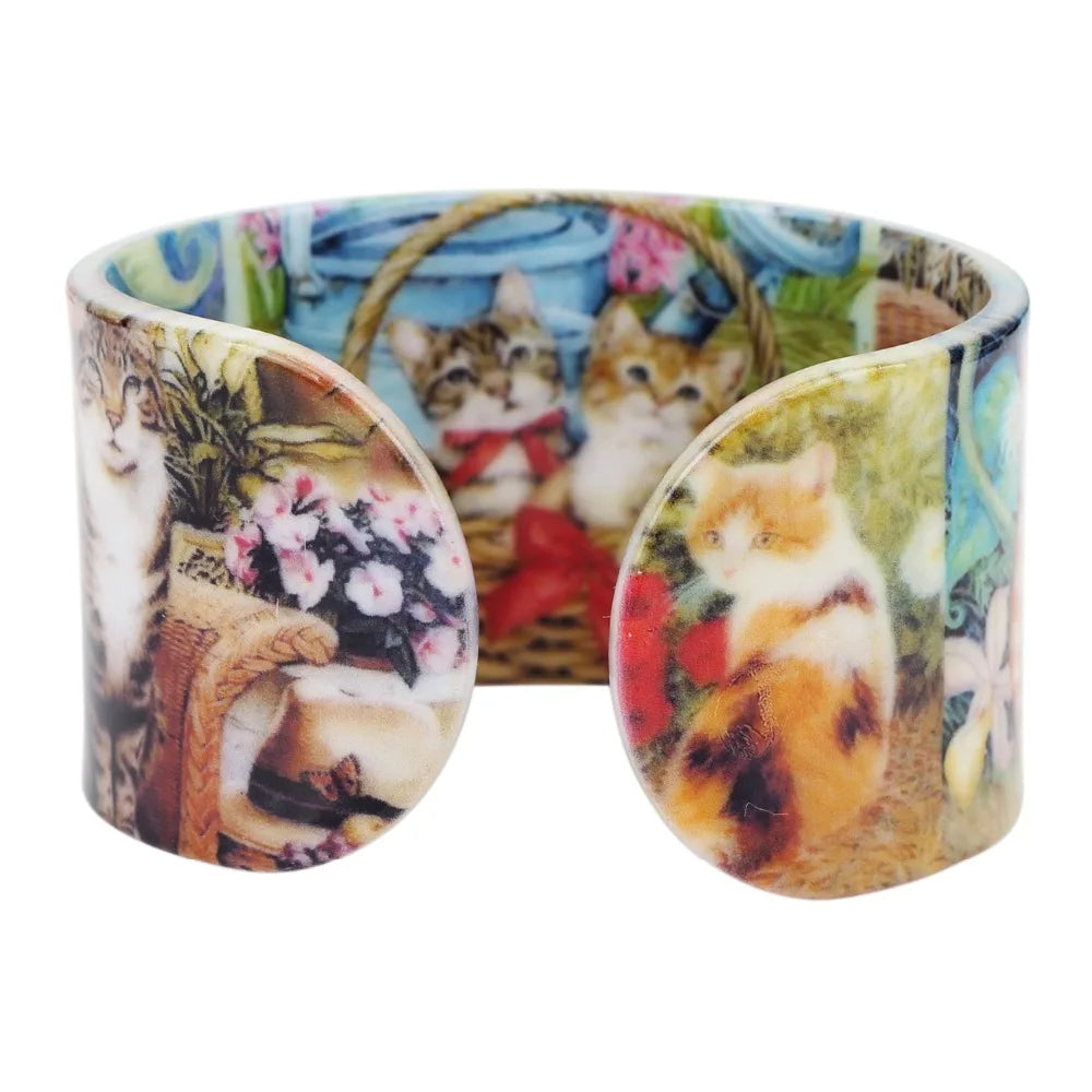 Kewt- the Kitty Design Acrylic Cuff Bracelet