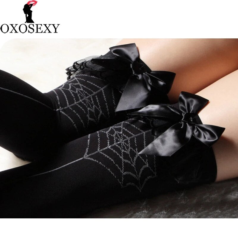 Neith- the Spider on Spinerette Web Back Seam Stockings