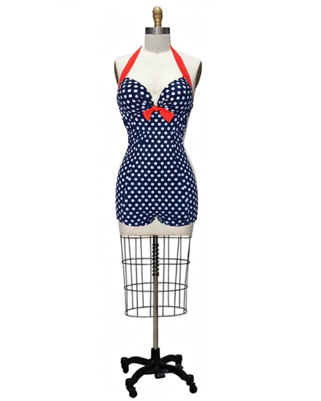 Calender Girl- the Polka Dot (or Cherry) Print 1950s Style Swimsuit