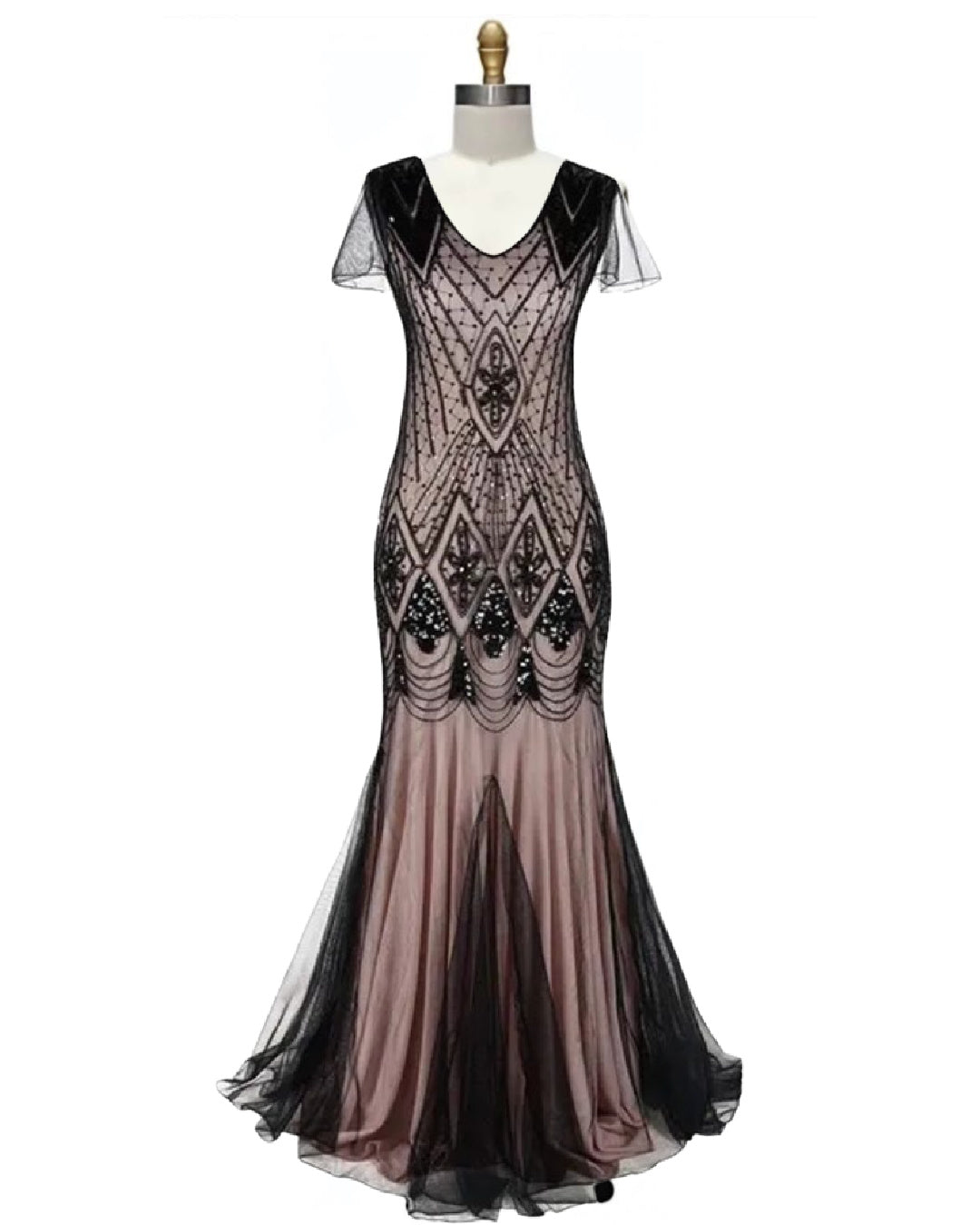 Cecily- the Floor Length 1920s Inspired Beaded Dress 8 Colors