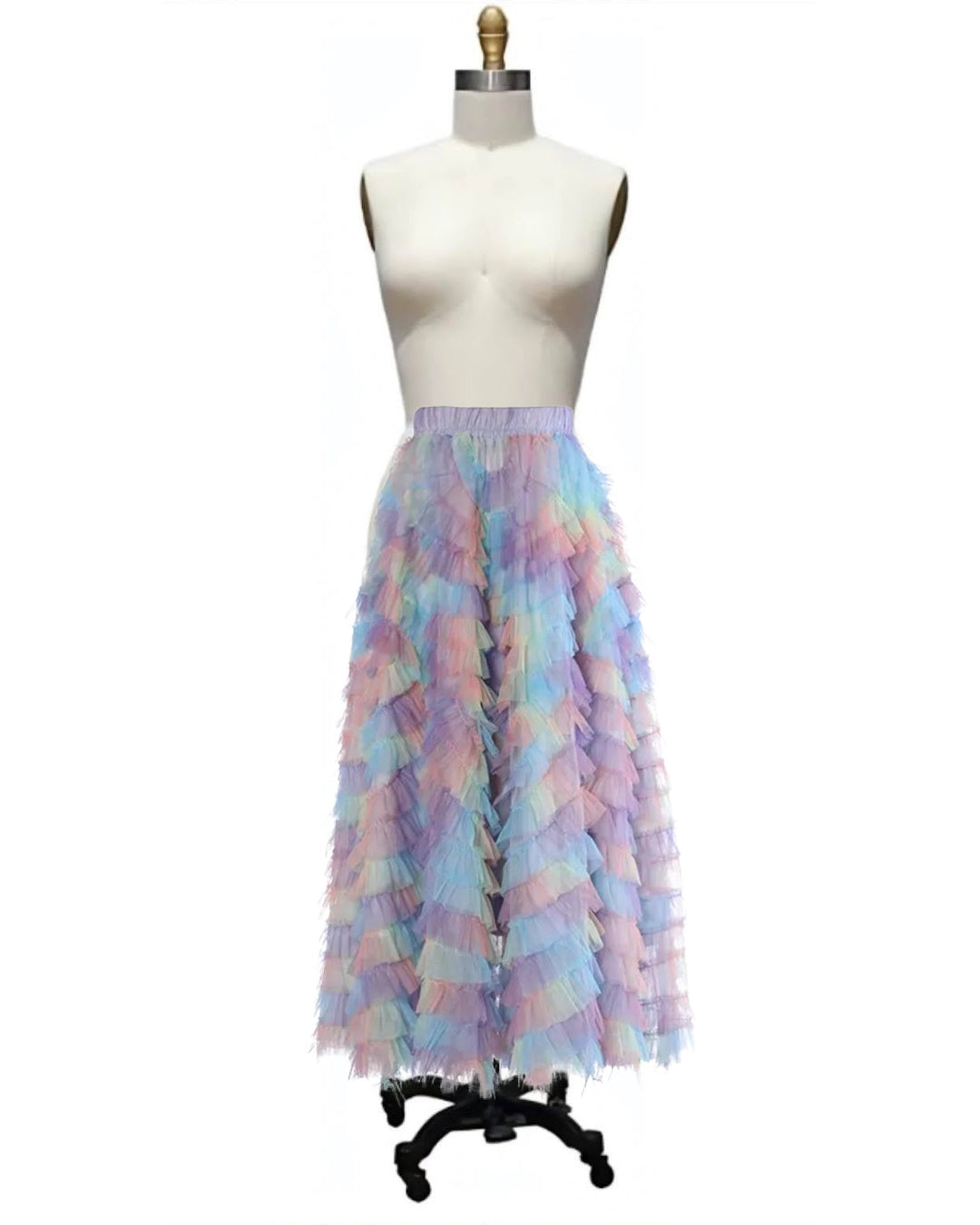 Frosting- the Multicolored Ruffled Tulle Skirt 4 Colors