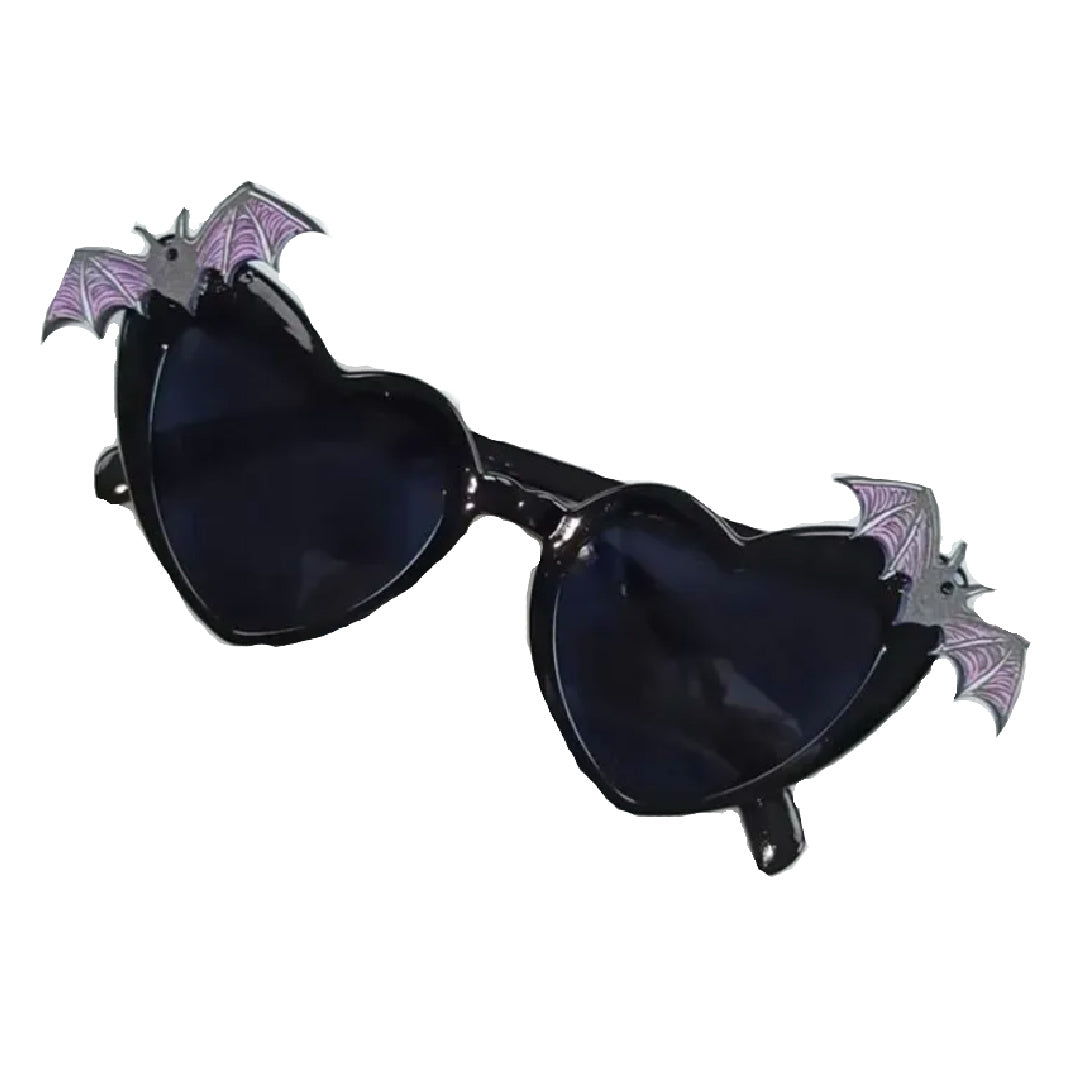 Batty- the Bat Trimmed Heart Shaped Sunglasses