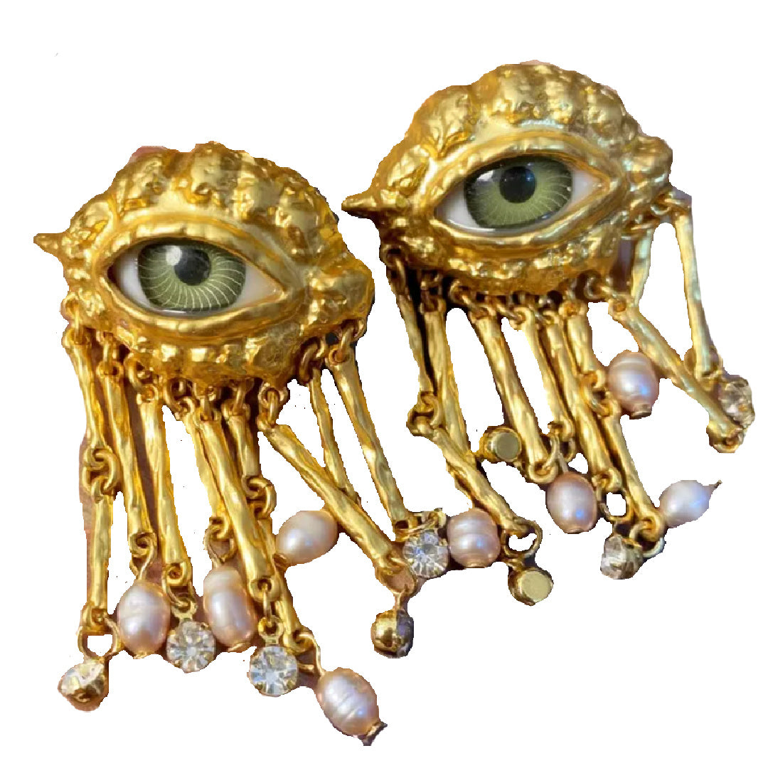 Schiap- the Surrealist Eye (and Nose!) Shaped Earrings and Ring