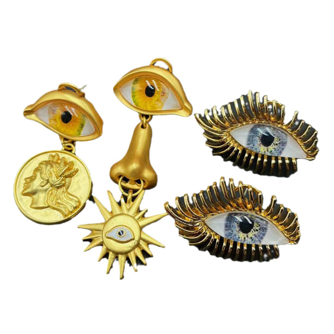 Pieces- the Surrealist Eyes and Face Parts Earrings 2 Styles