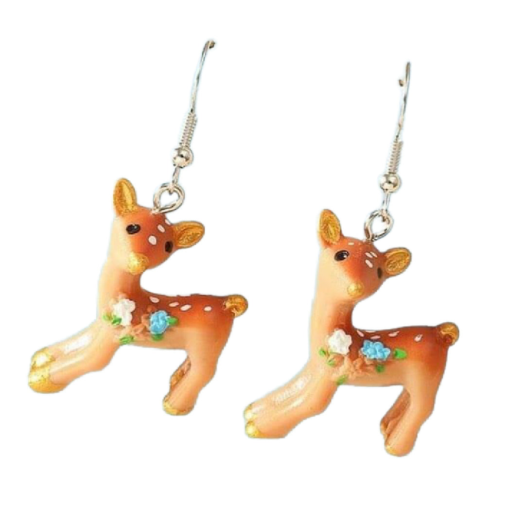 Bambi- the Darling Woodland Deer Dangle Earrings
