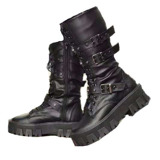 Jumpy- the Zippered Buckle Wrapped Jump Boot
