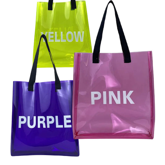 Color- the Translucent Jelly PVC Color Handbag Tote 5 Colors